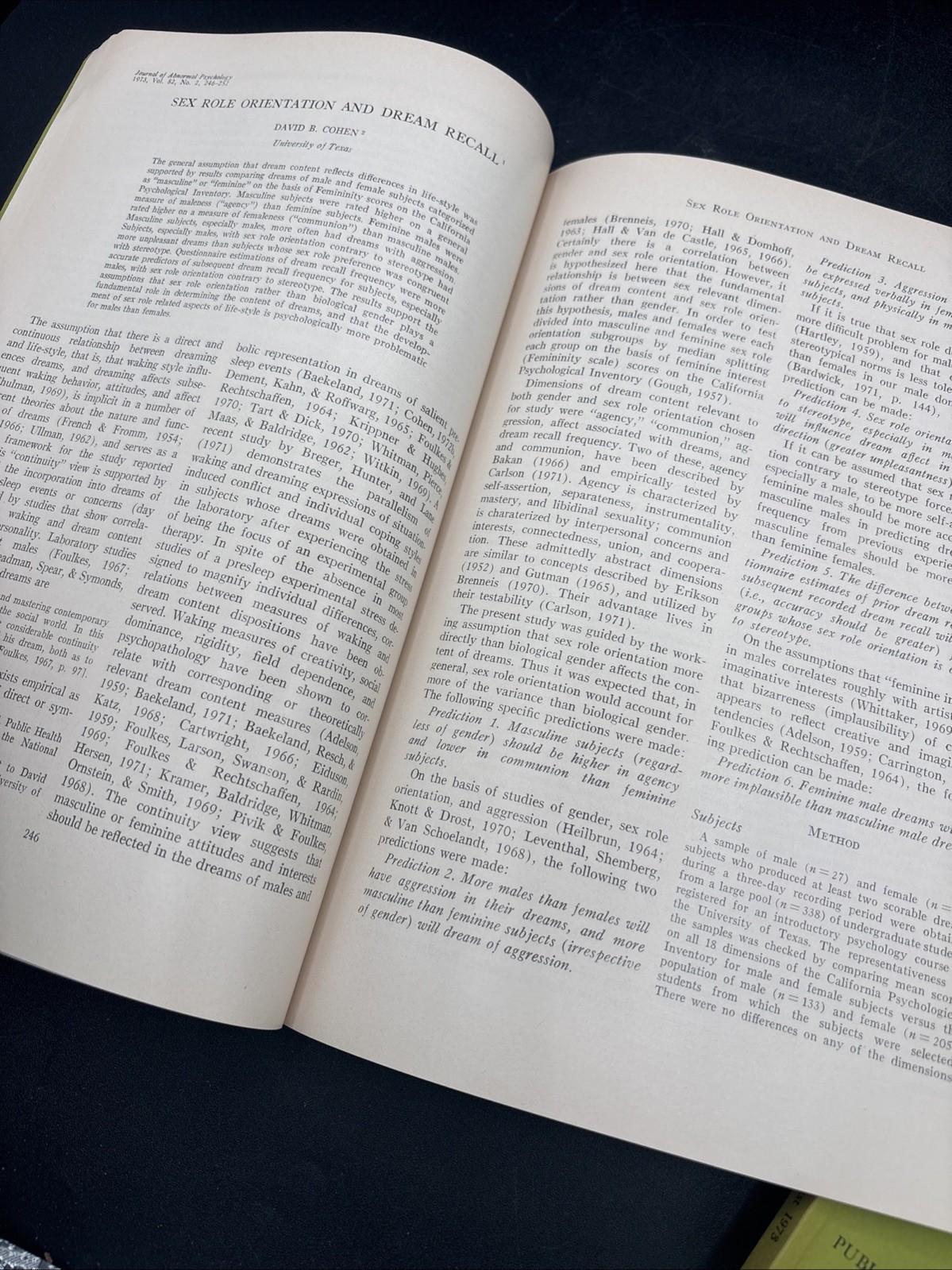 1973 Journal Of Abnormal Psychology Vol 82 1-2-3 APA Behavior Drug Treatment