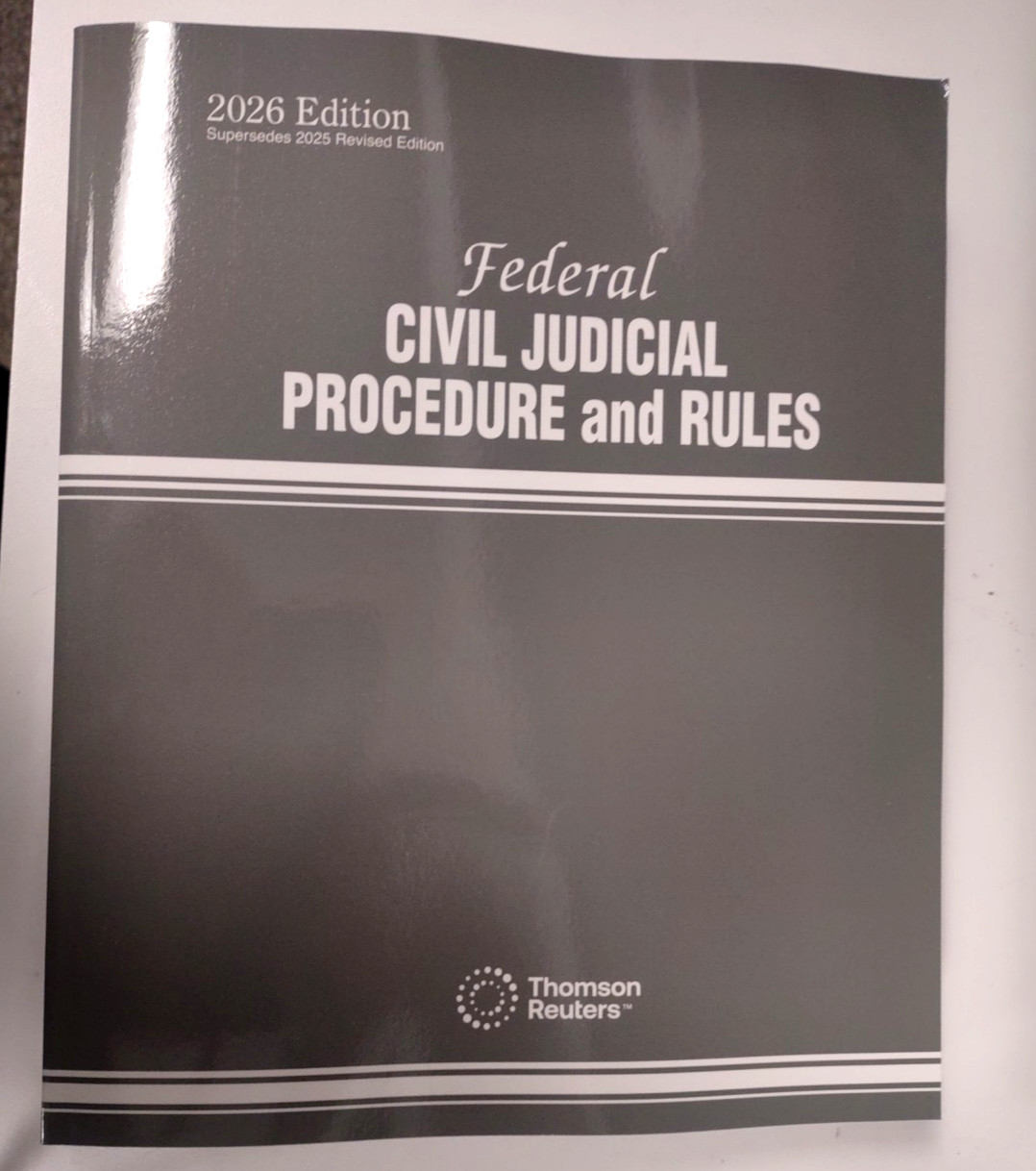 2026 Federal Civil Judicial Procedure & Rules Thomson Reuters