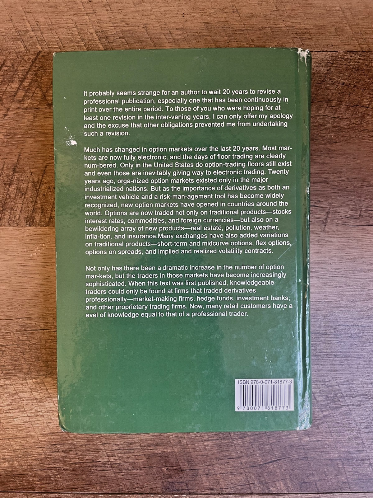 Option Volatility and Pricing – 2nd Edition – Natenberg – Hardcover Book