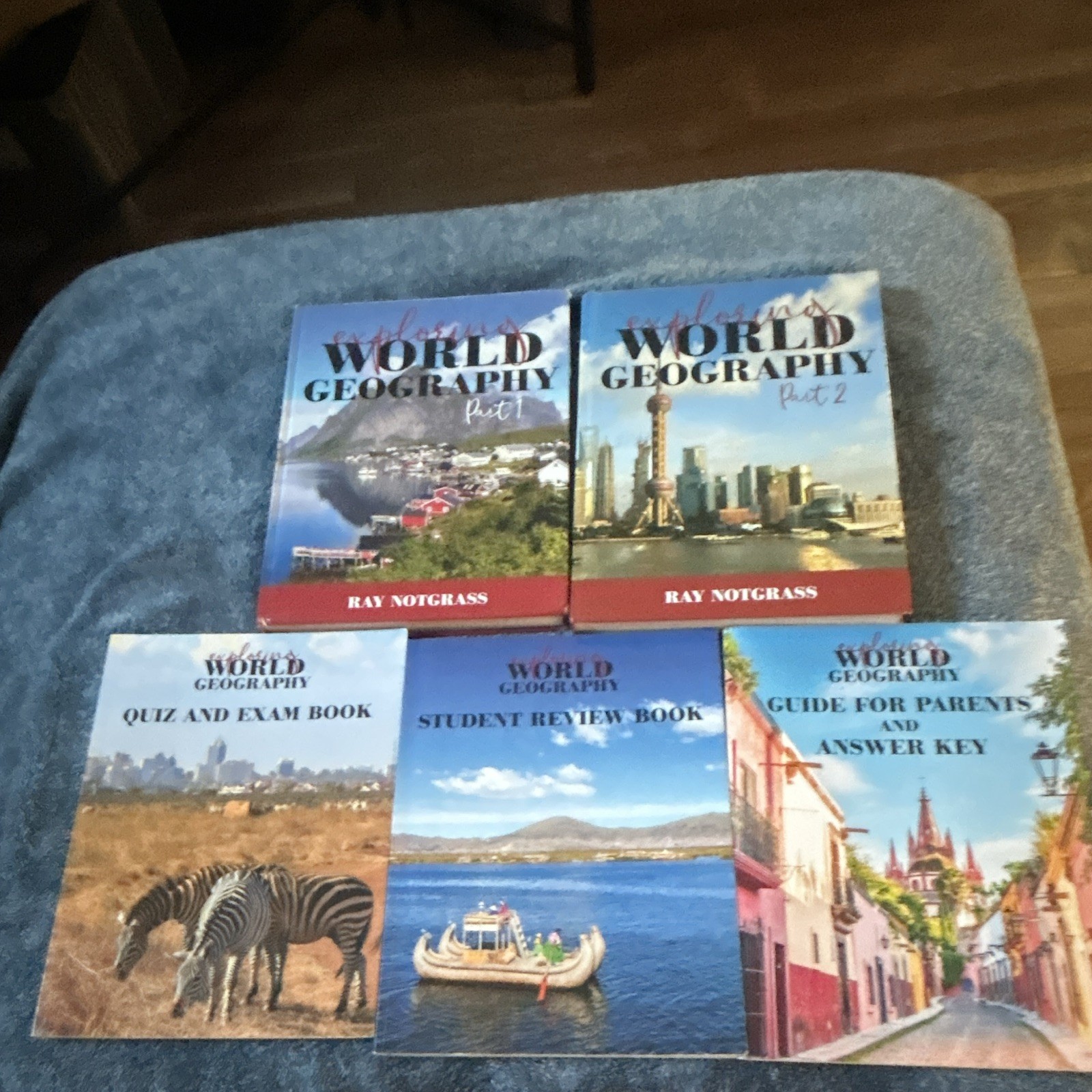 Exploring World Geography 1 & 2 Set Ray Notgrass +AnswerKey,Reviewbook,Quiz Book