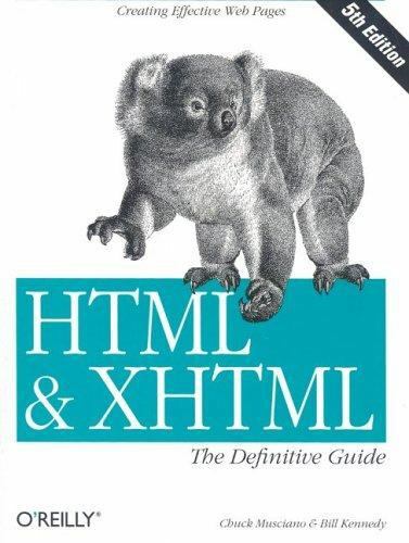 HTML & XHTML: The Definitive Guide, Fifth Edition