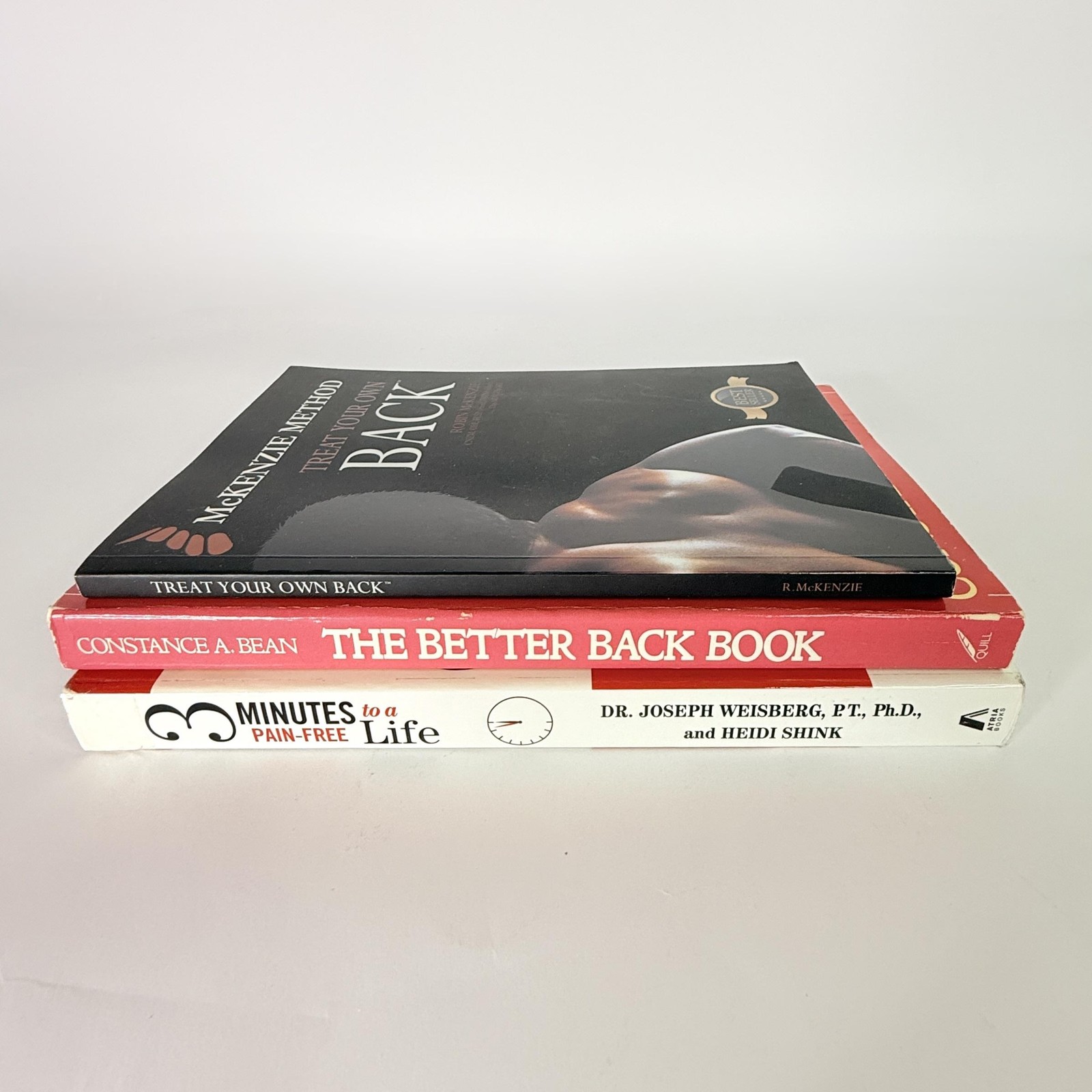 Lot 3 Back Pain Relief Books Treat Your Own Back Pain-Free Life PB Set