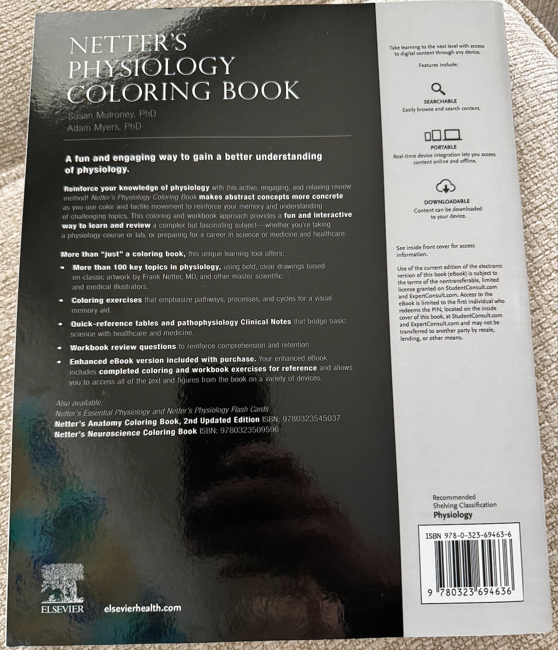 Netter Basic Science S: Netter’s Physiology Coloring Book by Adam Myers