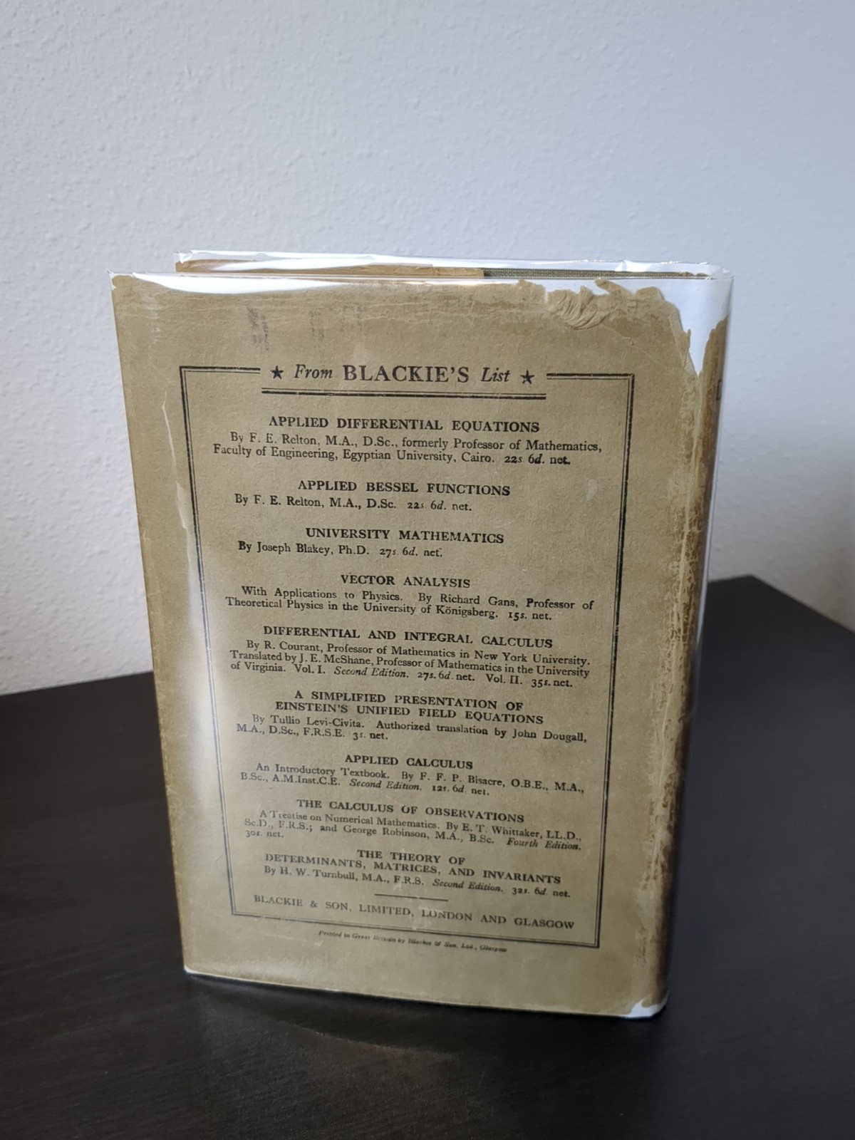 Differential and Integral Calculus ~ R Courant ~ Complete Hardcover Set Lot