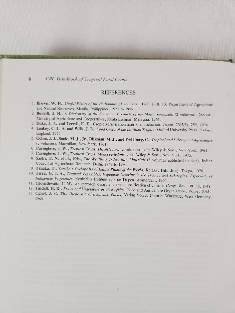1984 Handbook of Tropical Food Crops by Franklin W. Martin (CRC Press)