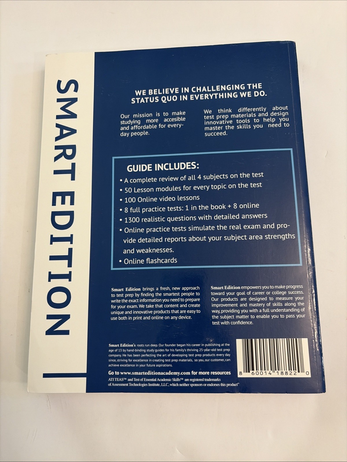 ATI TEAS 7 Study Guide Smart Edition 5th Ed Online + Book