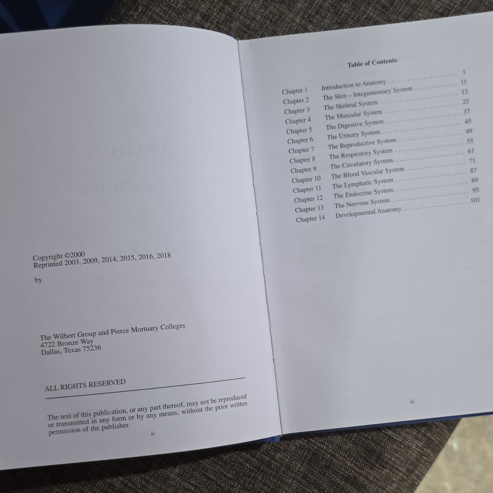 Wilbert Group Anatomy for Funeral Service 1st Edition Hardcover Book