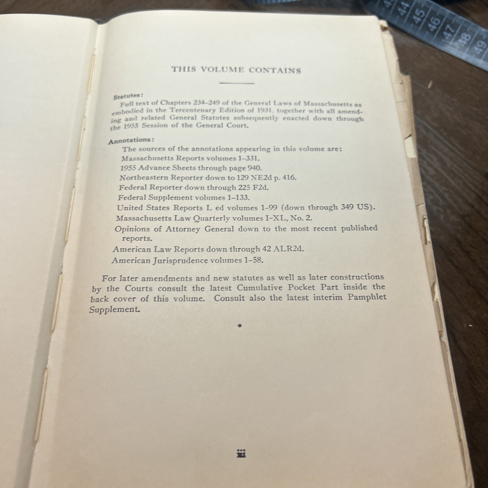 Annotated Laws Of Massachusetts Volume 8-A Chapters 234-249