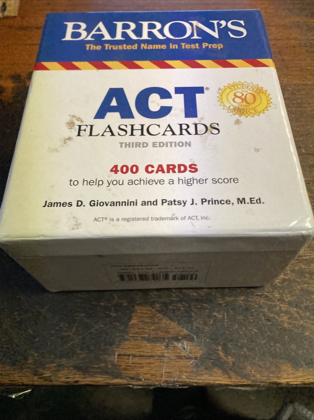 ACT Flashcards (Barron’s Test Prep) – Cards By Giovannini, James D. – VERY GOOD