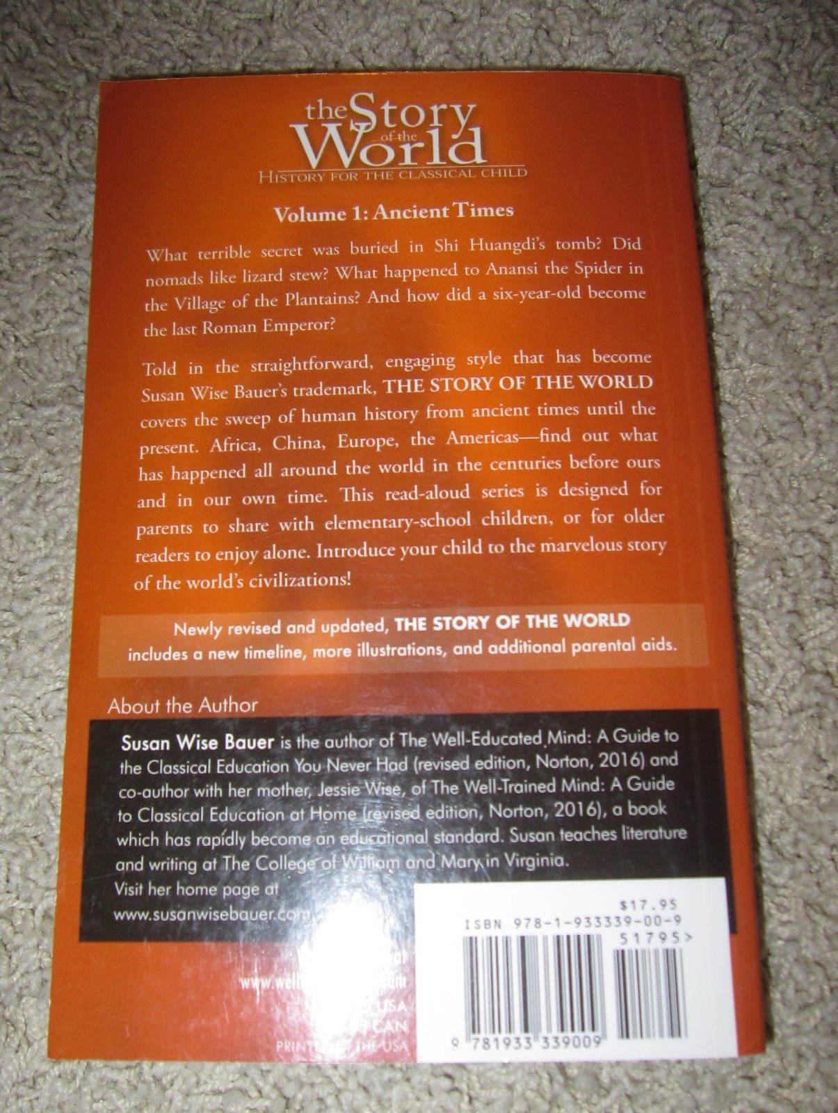 STORY OF THE WORLD Volume 1 Ancient Times Book Activity Set Susan Wise Bauer
