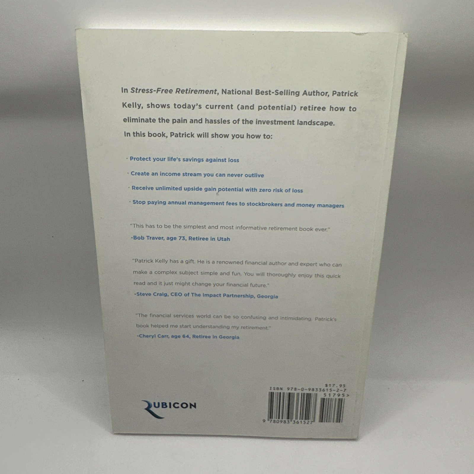 Stress-Free Retirement – Paperback By Patrick Kelly – VERY GOOD