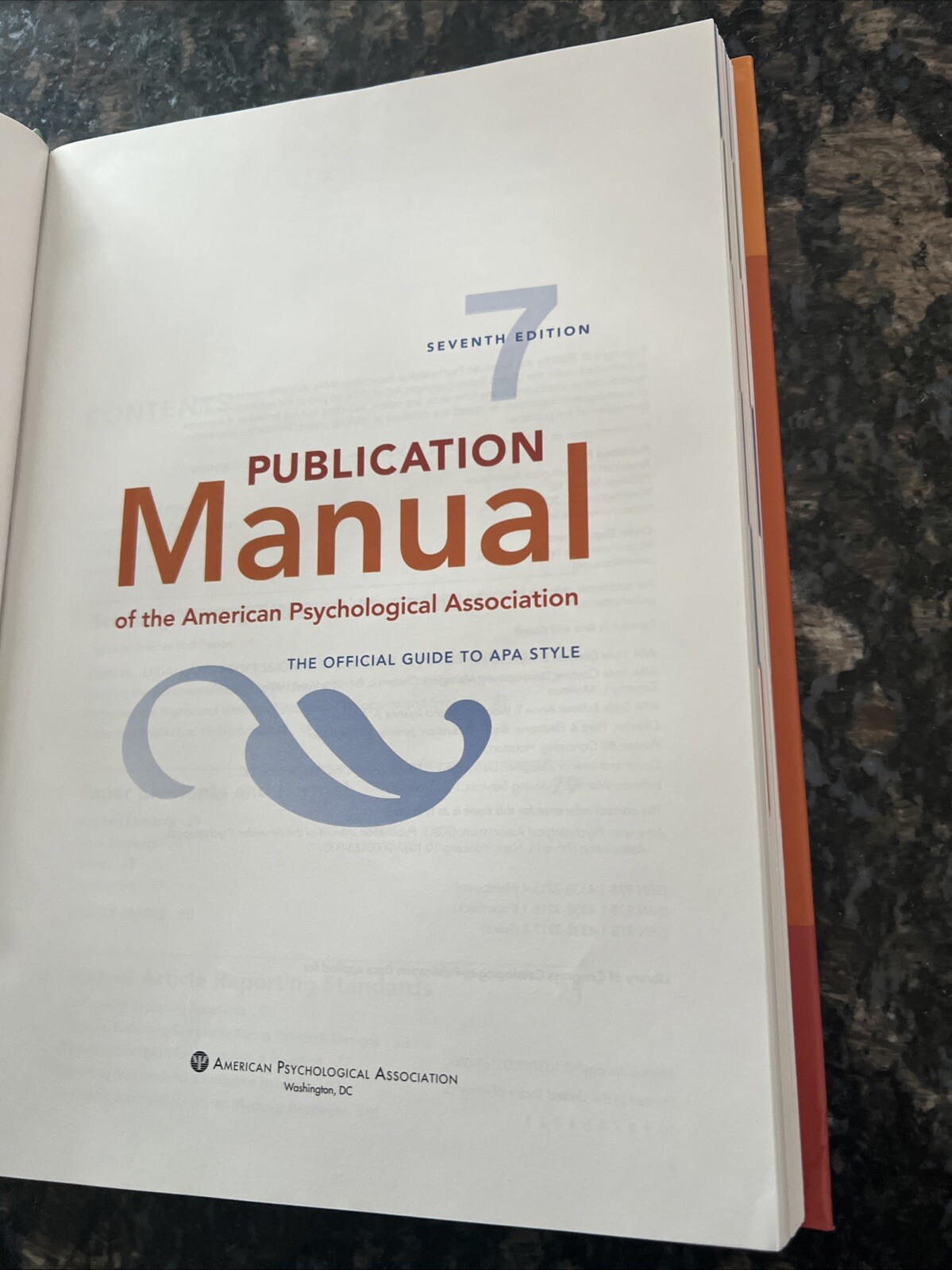 Publication Manual OFFICIAL 7th Edition of the American Psychological HB Book