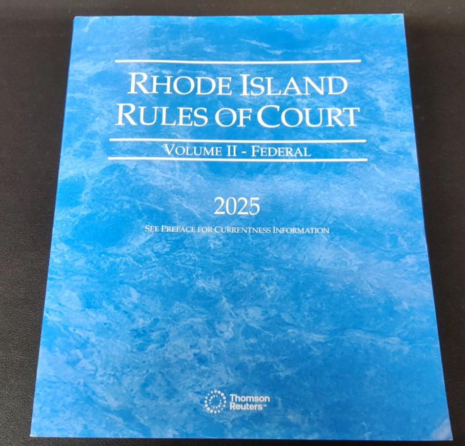 Rhode Island Rules of Court Vol. II Federal 2025 Paperback