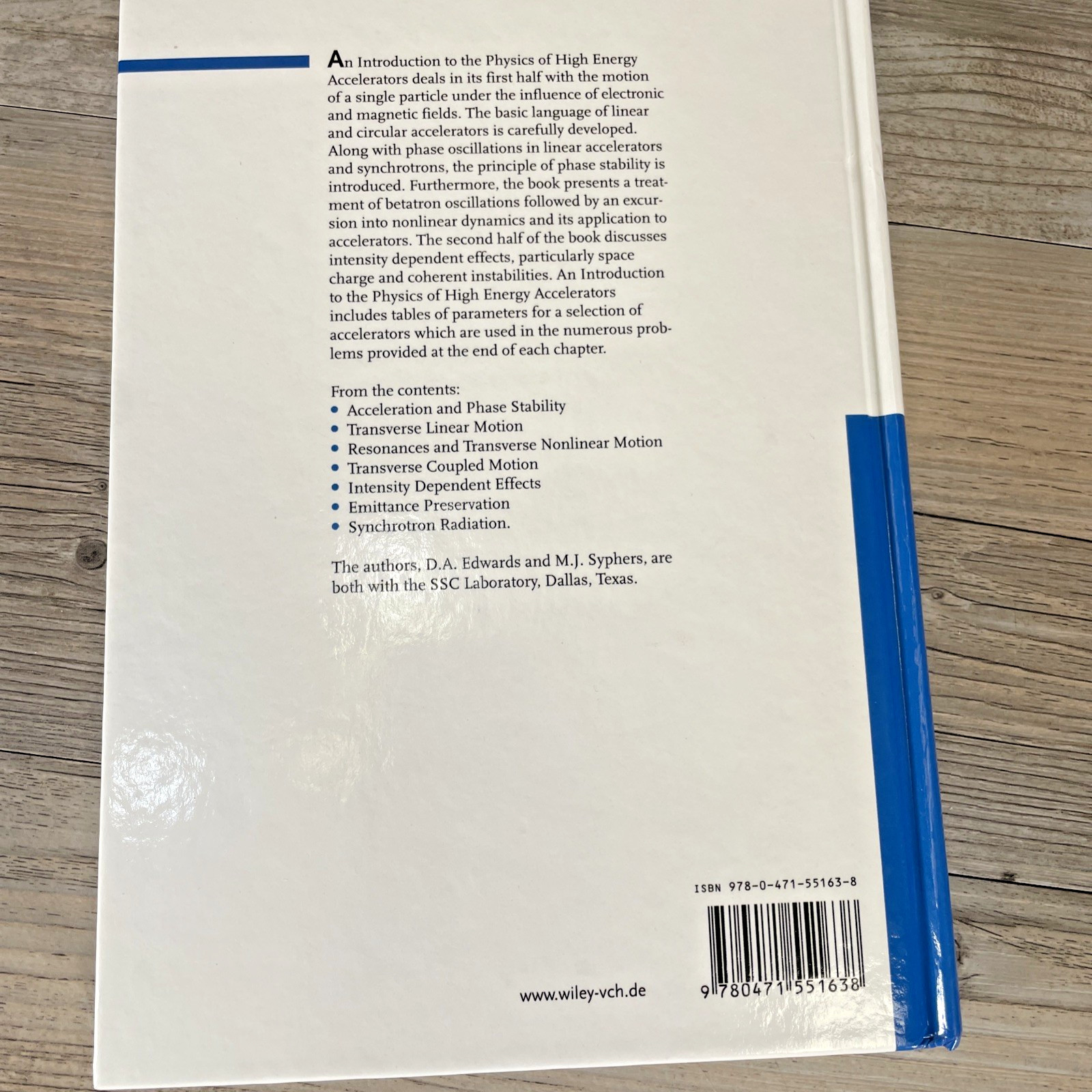 An Introduction to the Physics of High Energy Accelerators Edwards Syphers Signe
