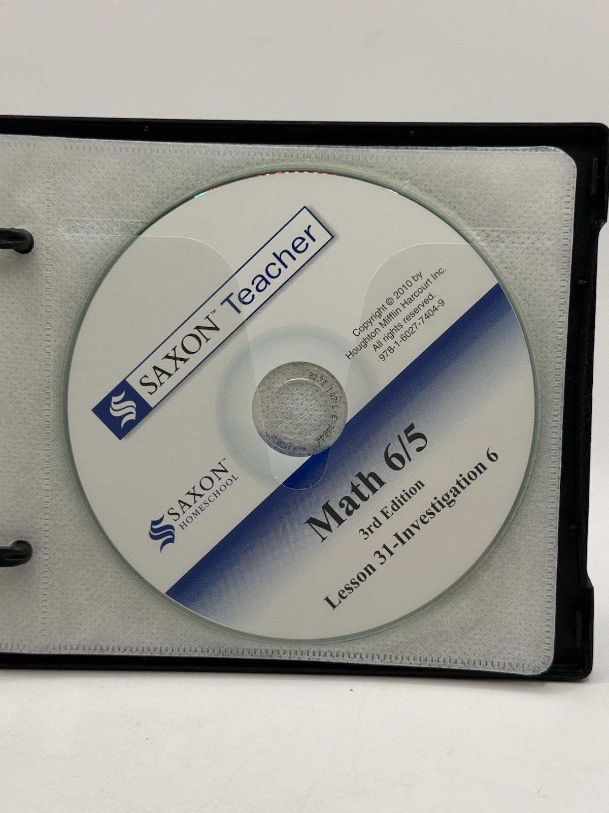 Saxon Math 6/5 Homeschool Kit: Student Textbook/Solutions Manual/Test CDs 3rd Ed