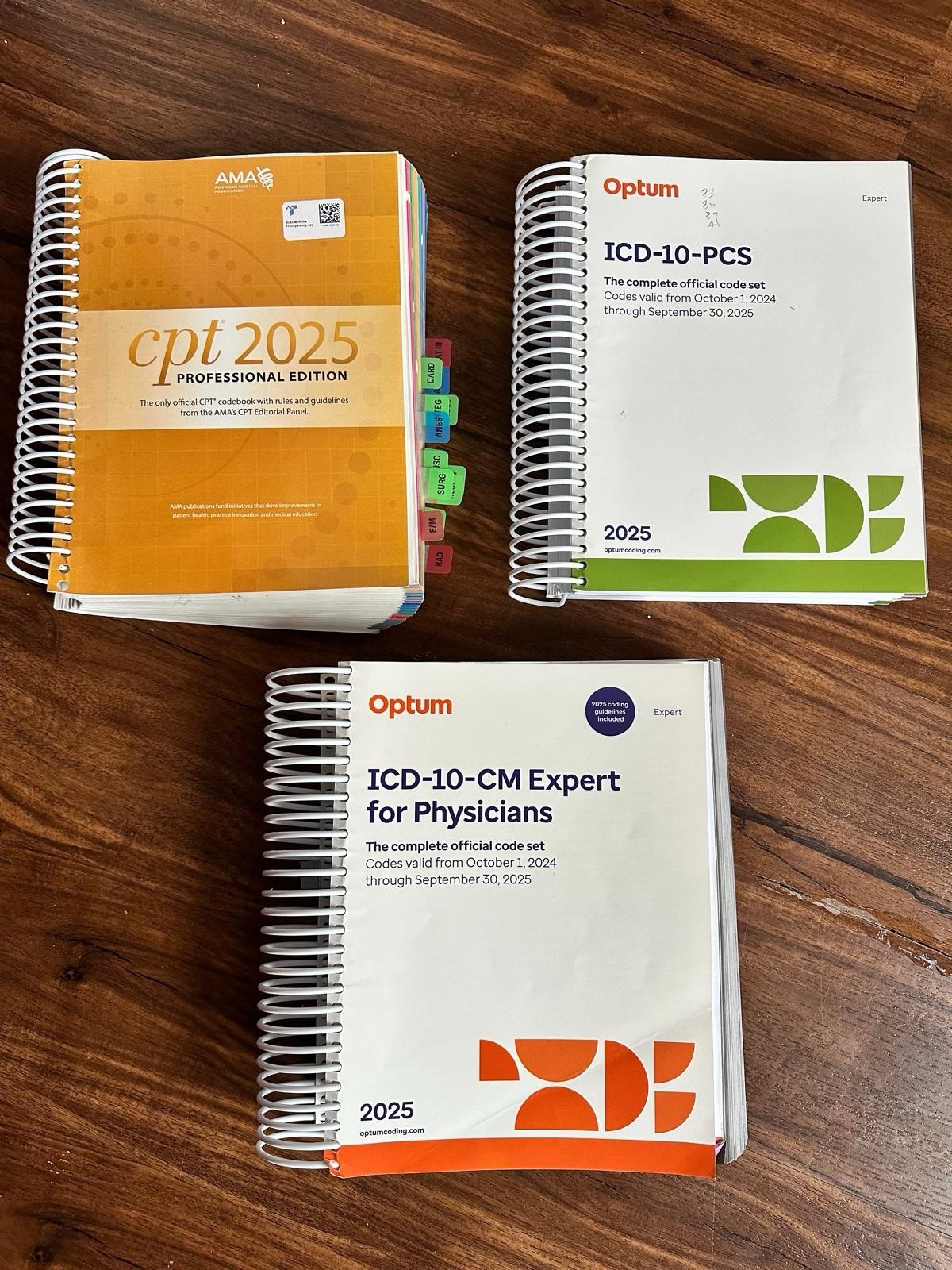 AMA CPT Book, ICD-10 Code Book, HCPCS Book – 2025 Physician Bundle
