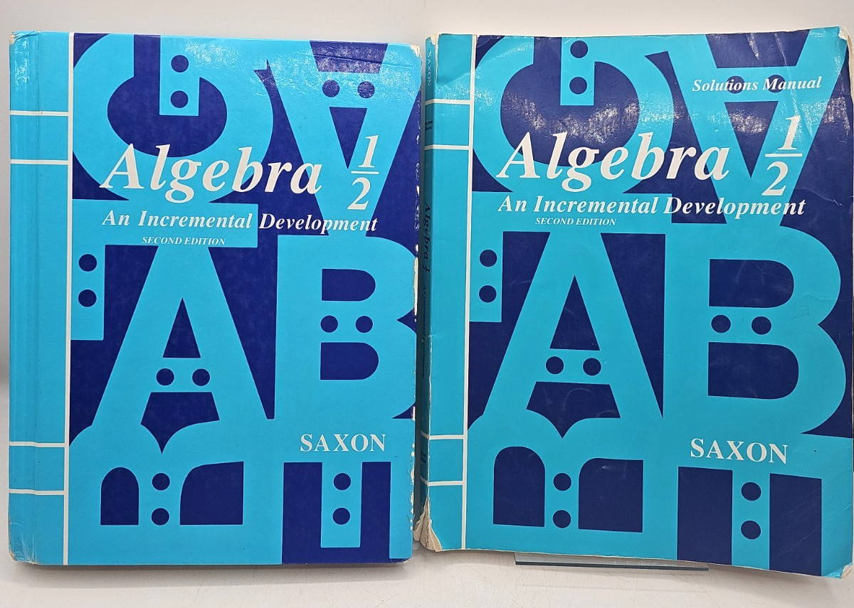 Saxon Algebra 1/2 2nd Edition Textbook And Solutions Manual