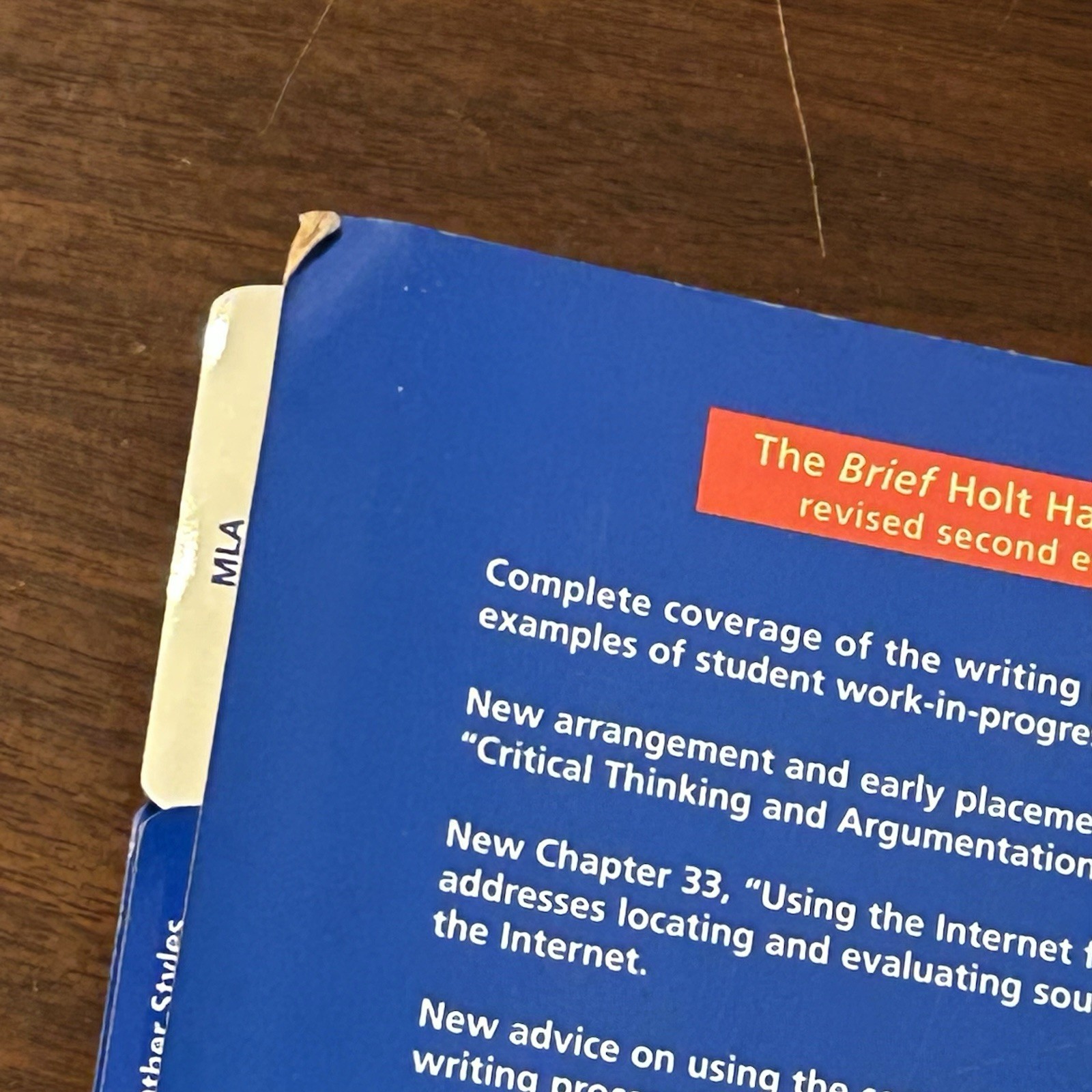 BRIEF HOLT REVISE 2nd Edition – Plastic Comb by Kirszner 1995 – ACCEPTABLE