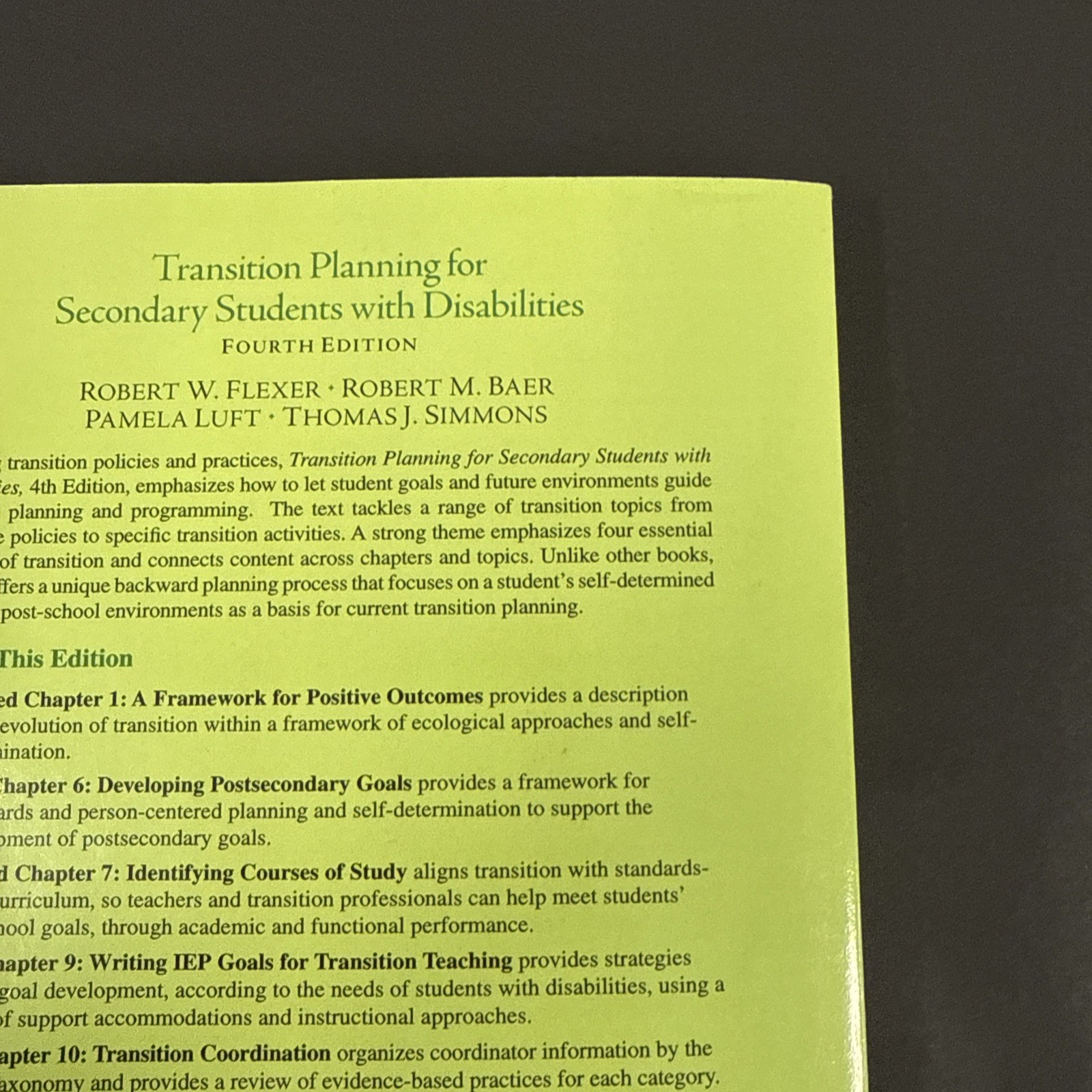 PEARSON Transition Planning for Secondary Students with Disabilities by Robert..