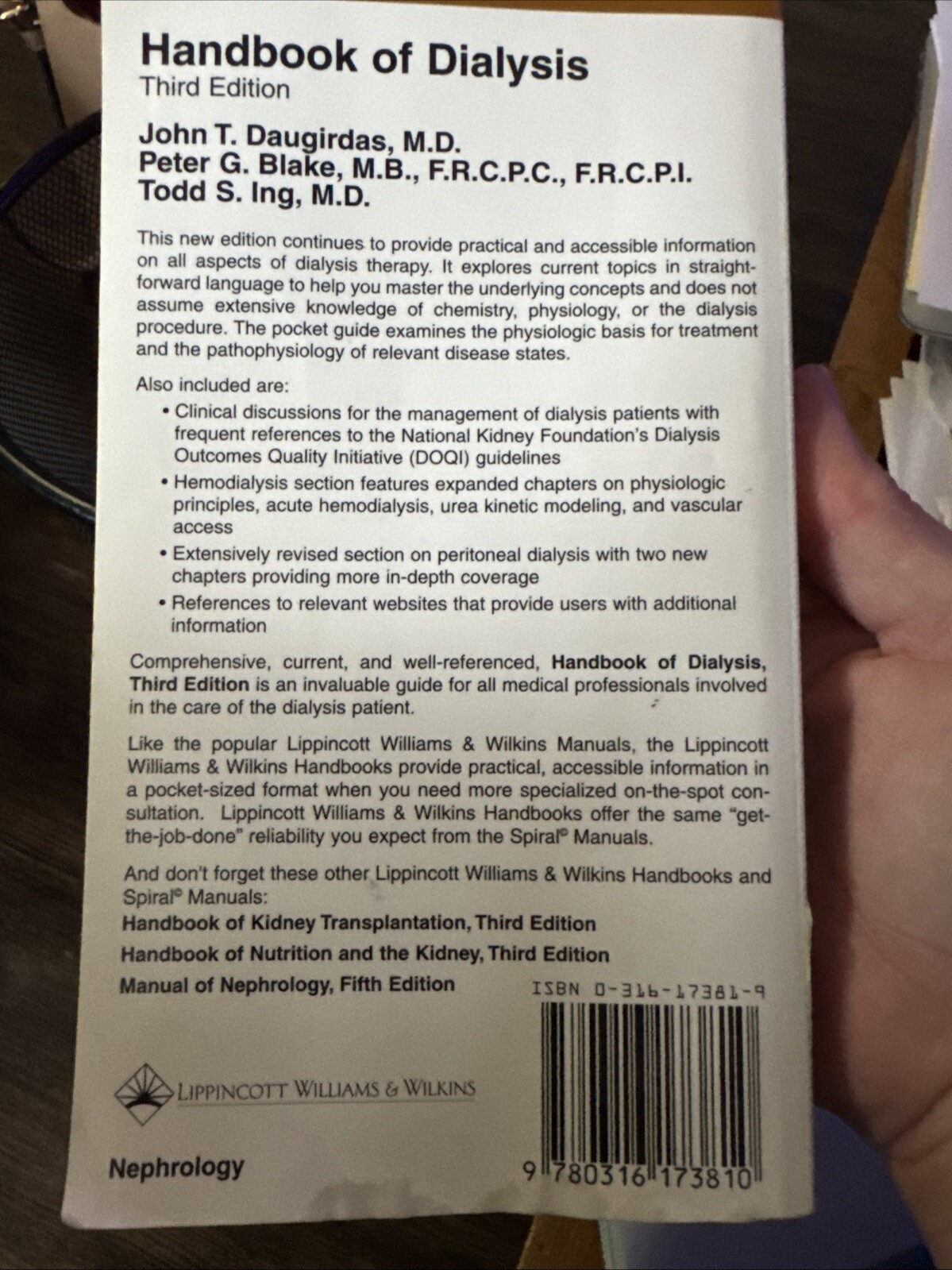 Lippincott Williams and Wilkins Handbook of Dialysis by Peter G.