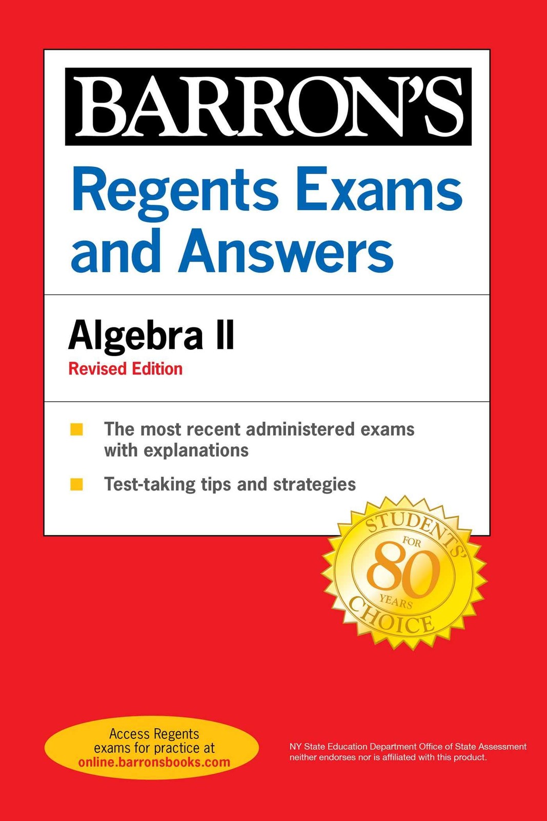 Regents Exams and Answers: Algebra II Revised Edition (Barron’s New York Reg…