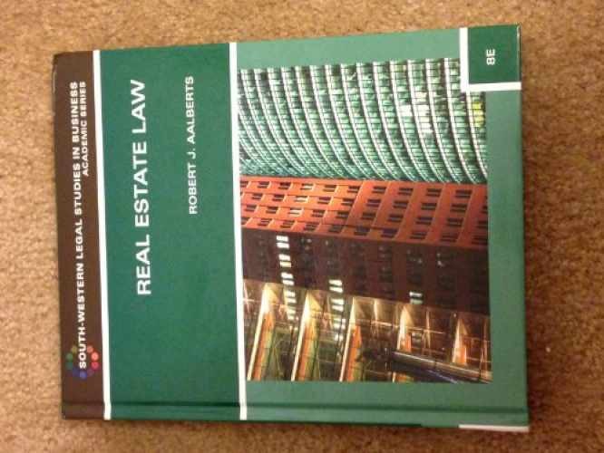Real Estate Law (South-Western – Hardcover, by Aalberts Robert J. – Very Good