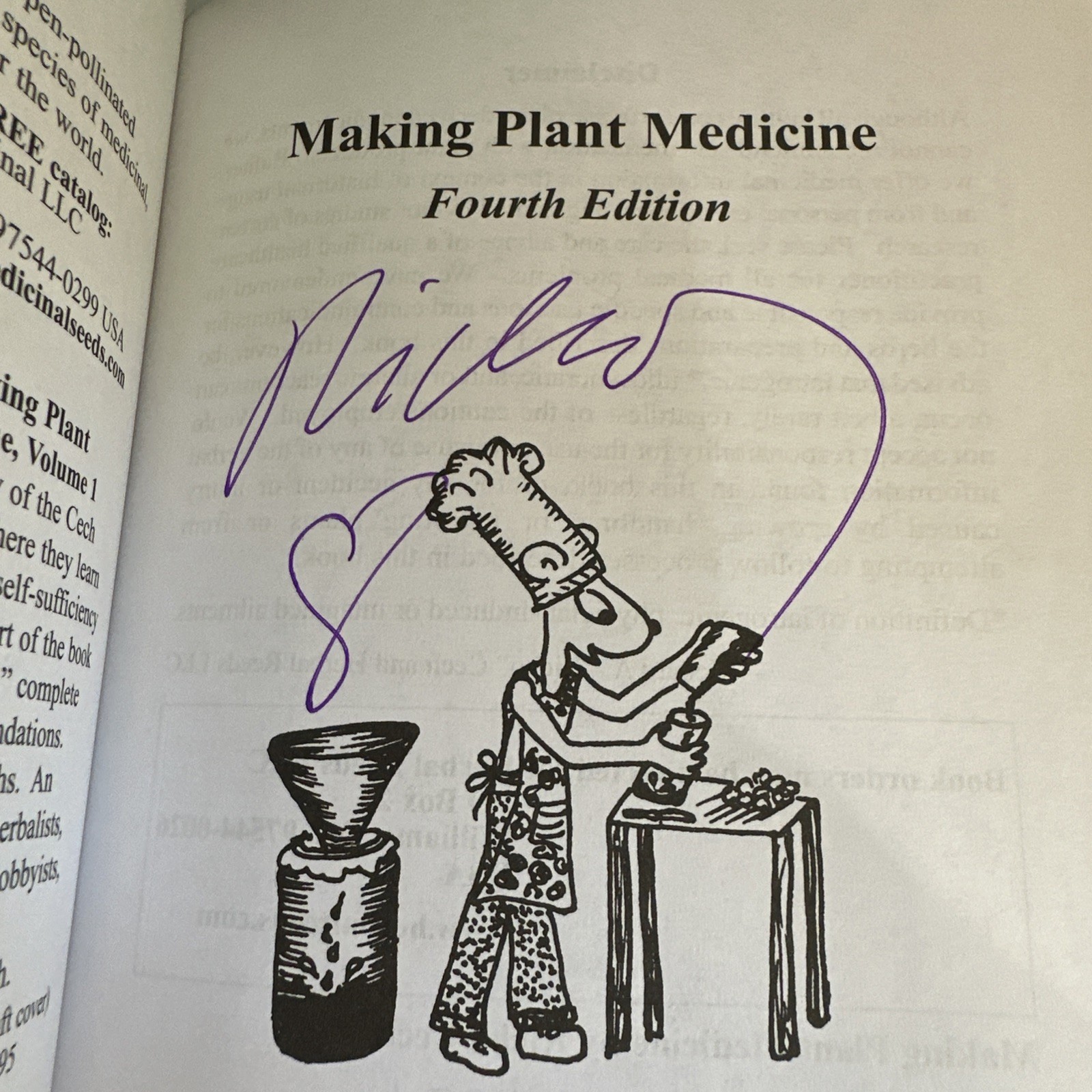 Making Plant Medicine Book By: Richo Cech Autographed Signed Copy