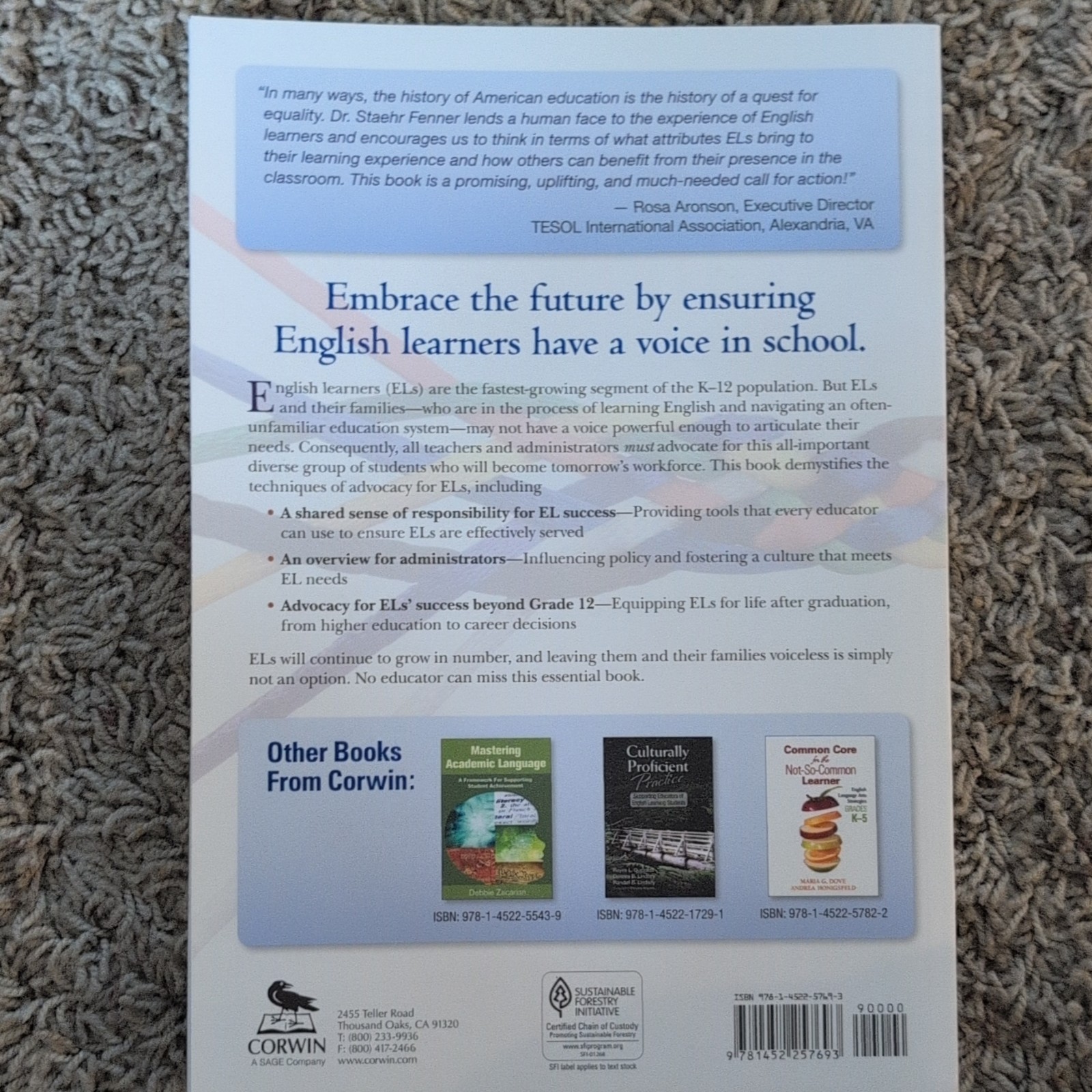 Corwin Advocating for English Learners Guide for Educators Fenner PB 2014