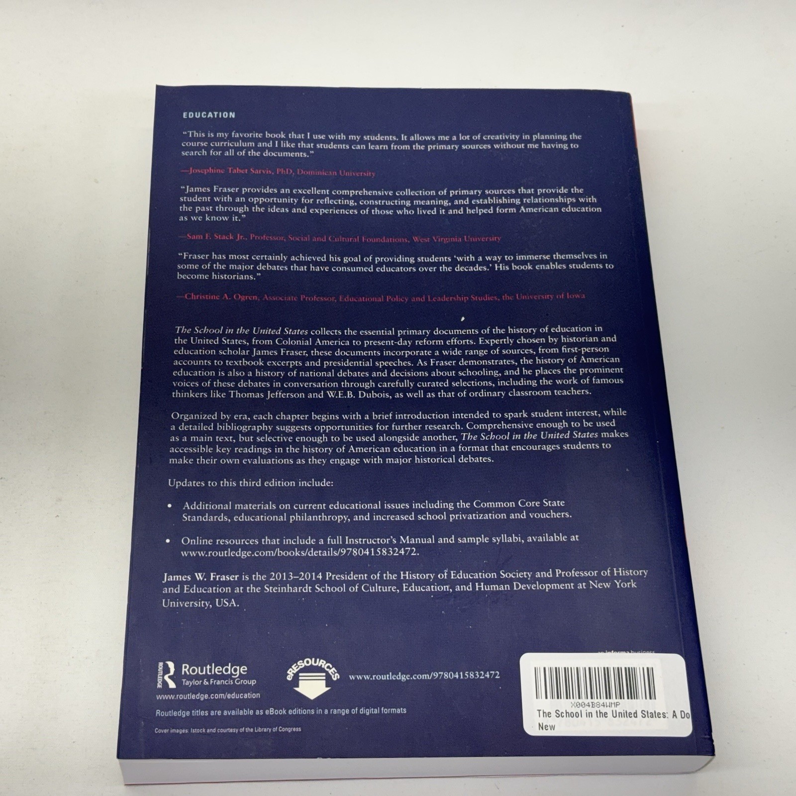 School in the United States A Documentary History by James W Fraser 3rd Edition