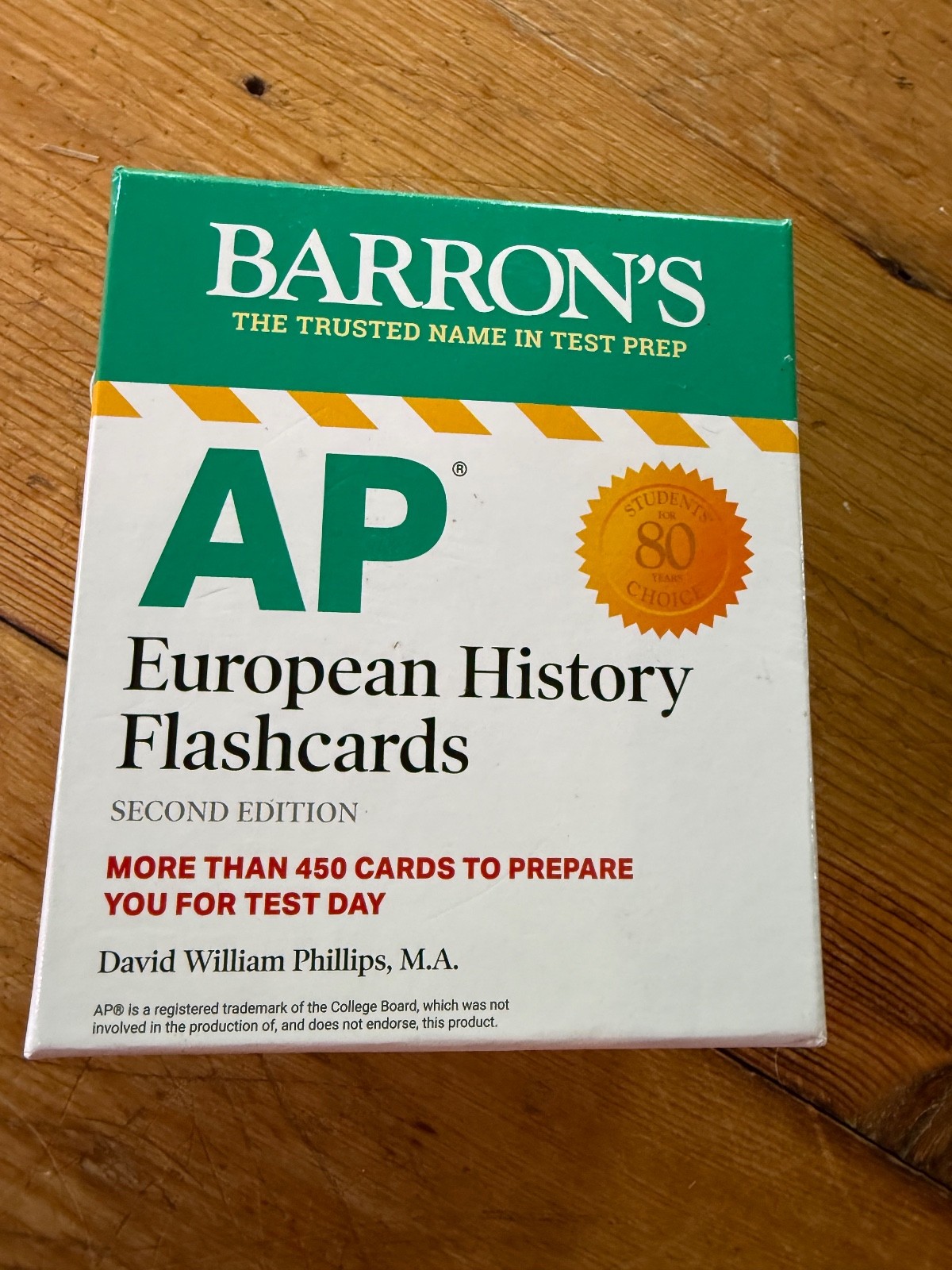 Barron’s Test Prep AP European History Flashcards Second Edition – LIKE NEW