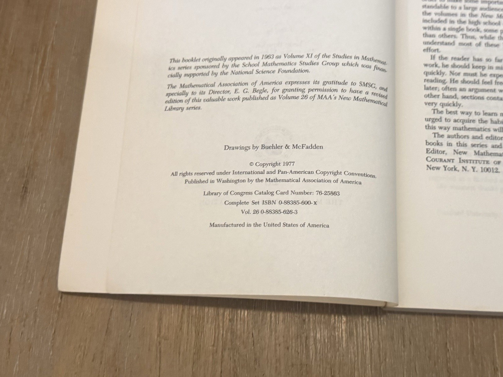 Mathematical Methods In Science by George Polya 1977 SC