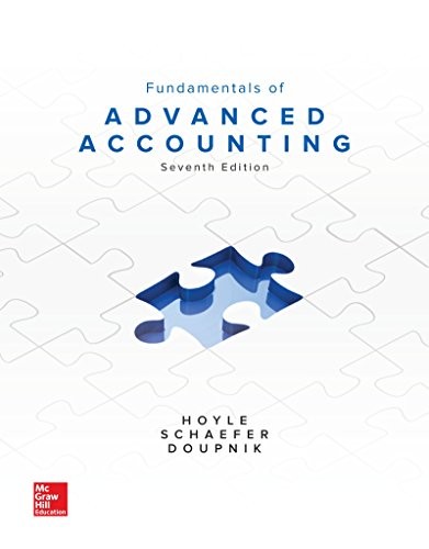 FUNDAMENTALS OF ADVANCED ACCOUNTING By Joe Ben Hoyle & Thomas Schaefer **Mint**