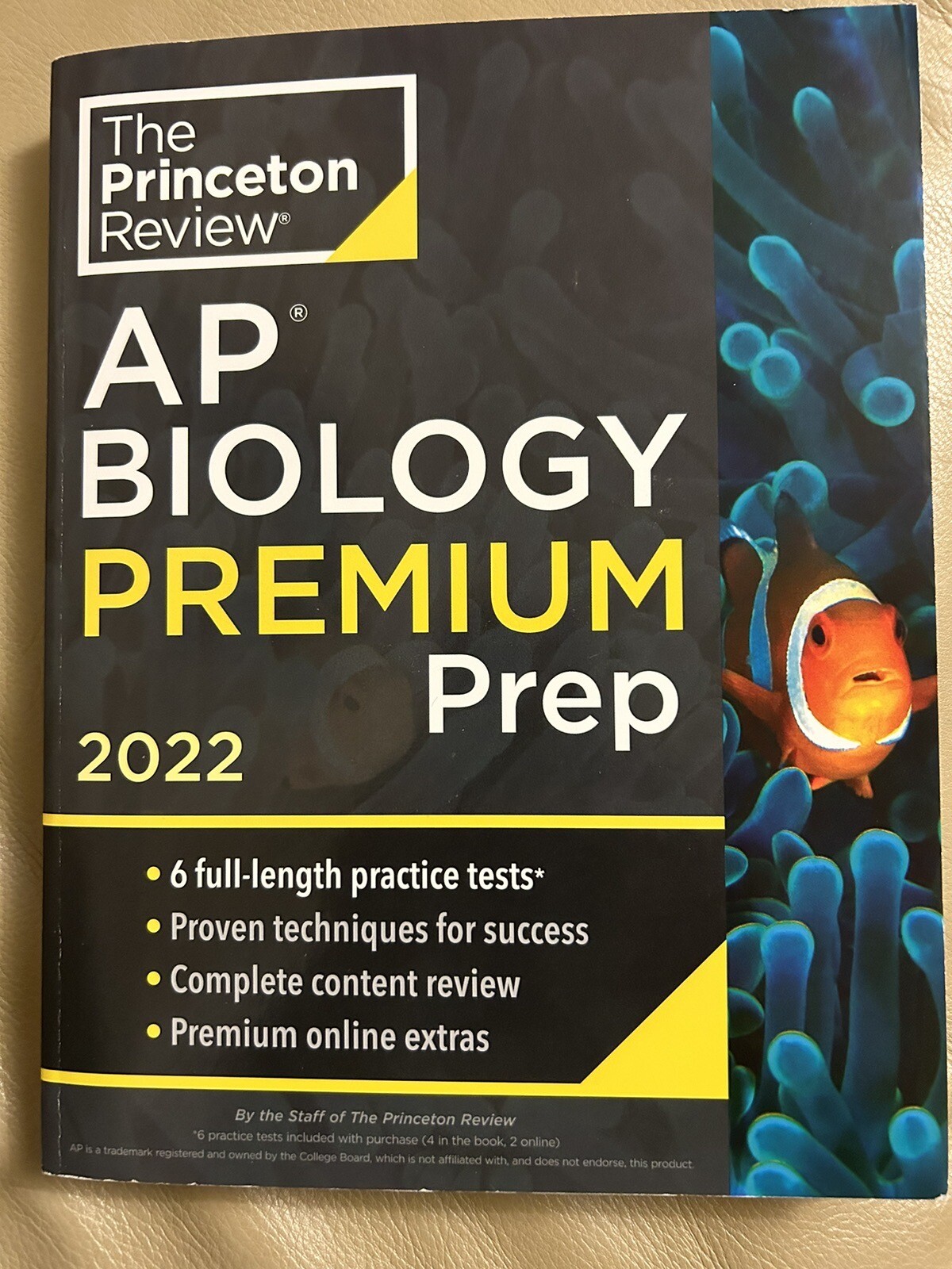 NEW AP Biology PREMIUM PREP 2022 Princeton Review 427-pages,6 tests++