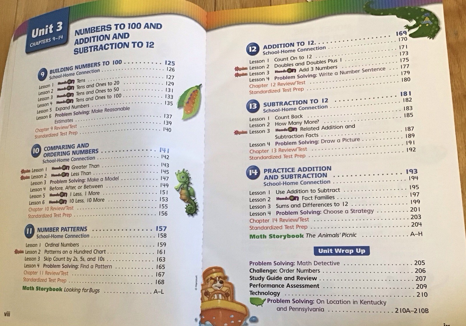1st Grade 1 Math Student Homeschool Workbook 455 Pages Full Color Harcourt NEW