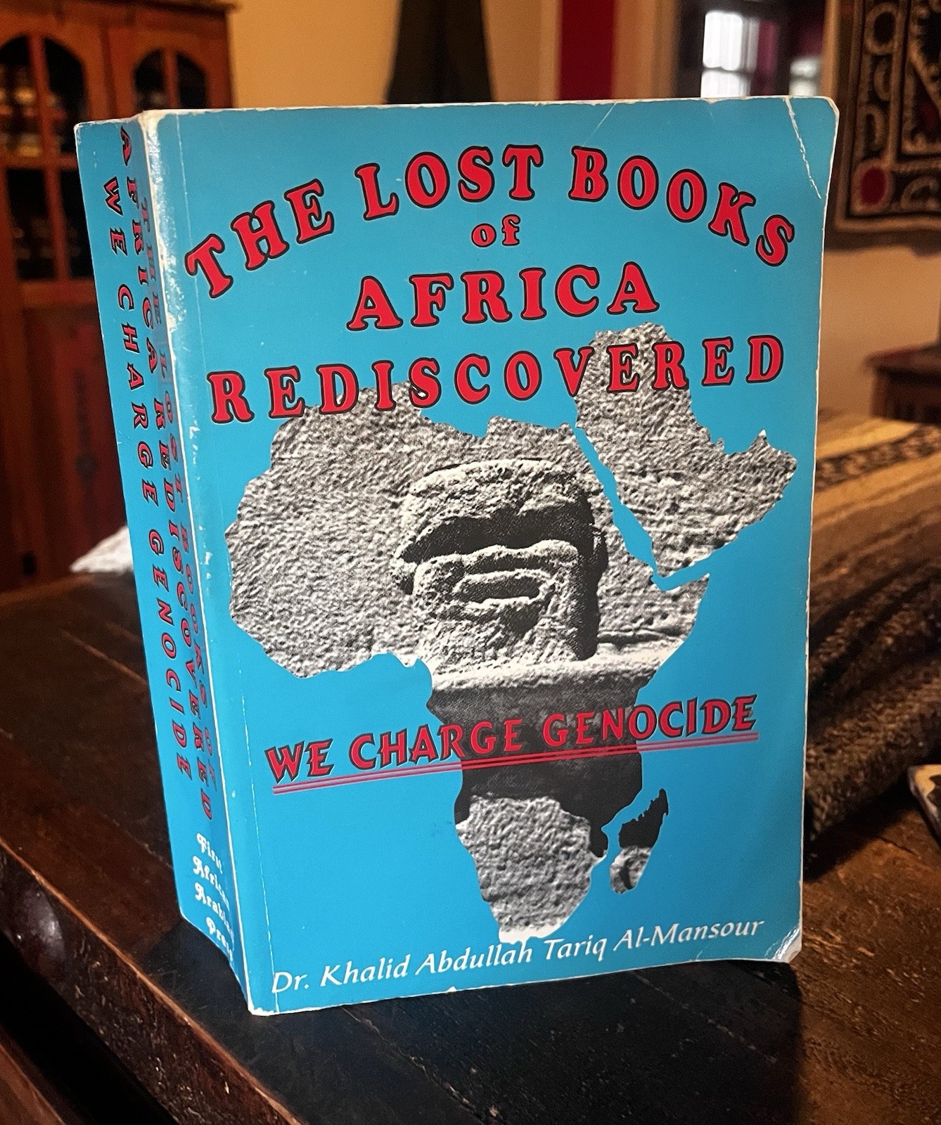 SIGNED Lost Books of Africa Rediscovered We Charge Genocide Khalid Al-Mansour