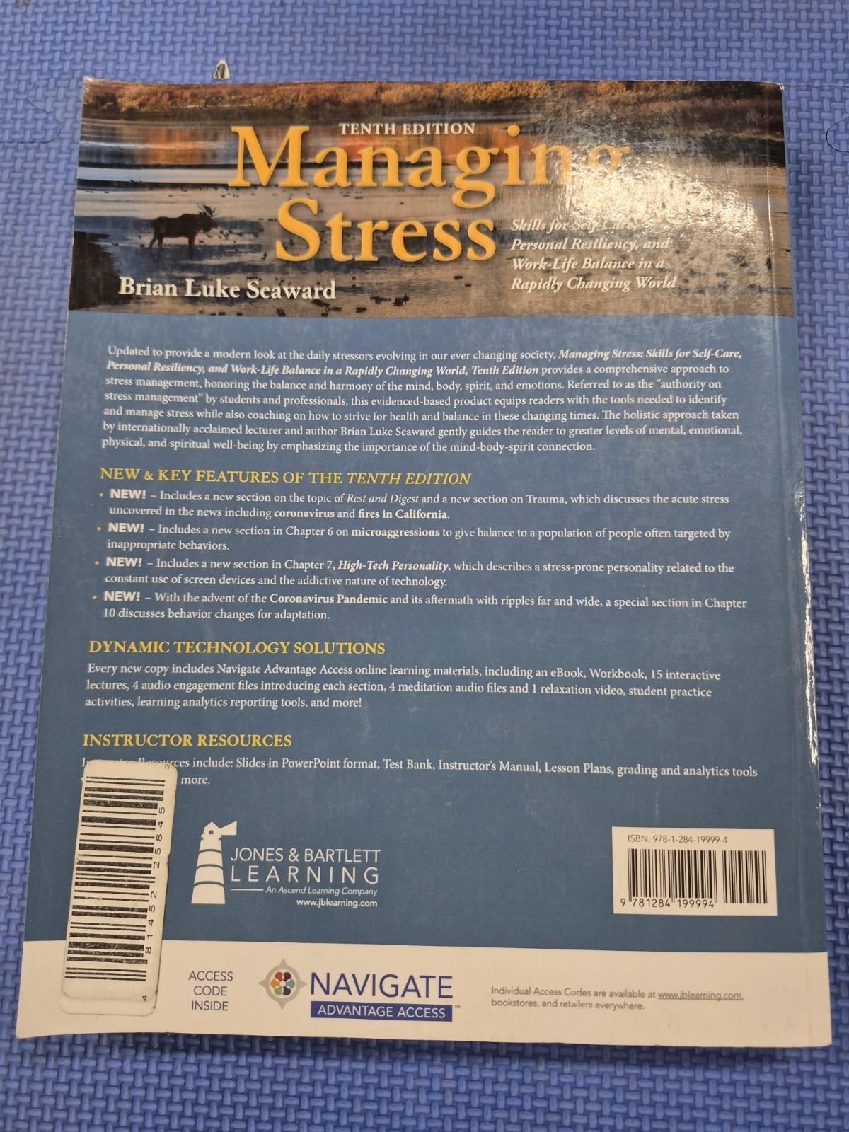 Managing Stress Tenth Edition Textbook – Brian Luke Seaward
