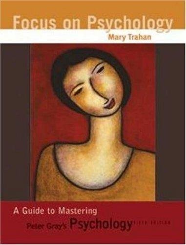 Focus On Psychology – paperback Gray, Peter O.