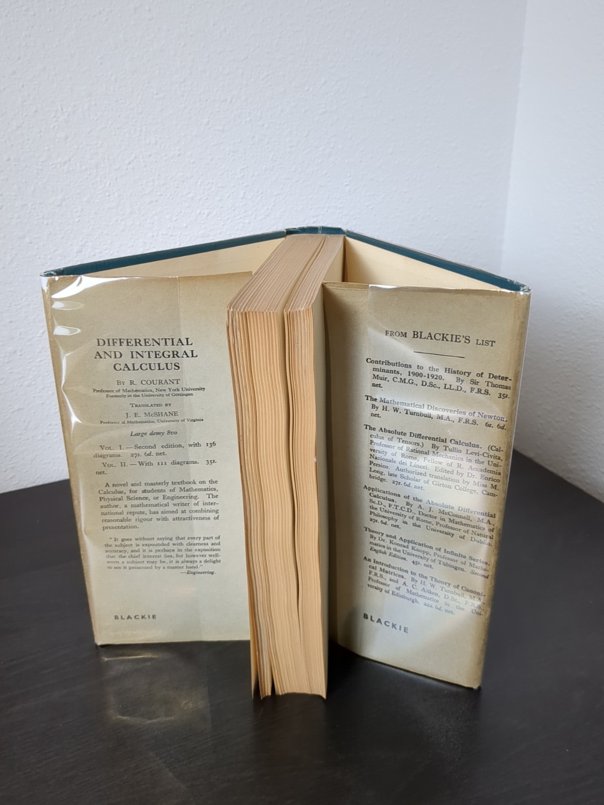 Differential and Integral Calculus ~ R Courant ~ Complete Hardcover Set Lot
