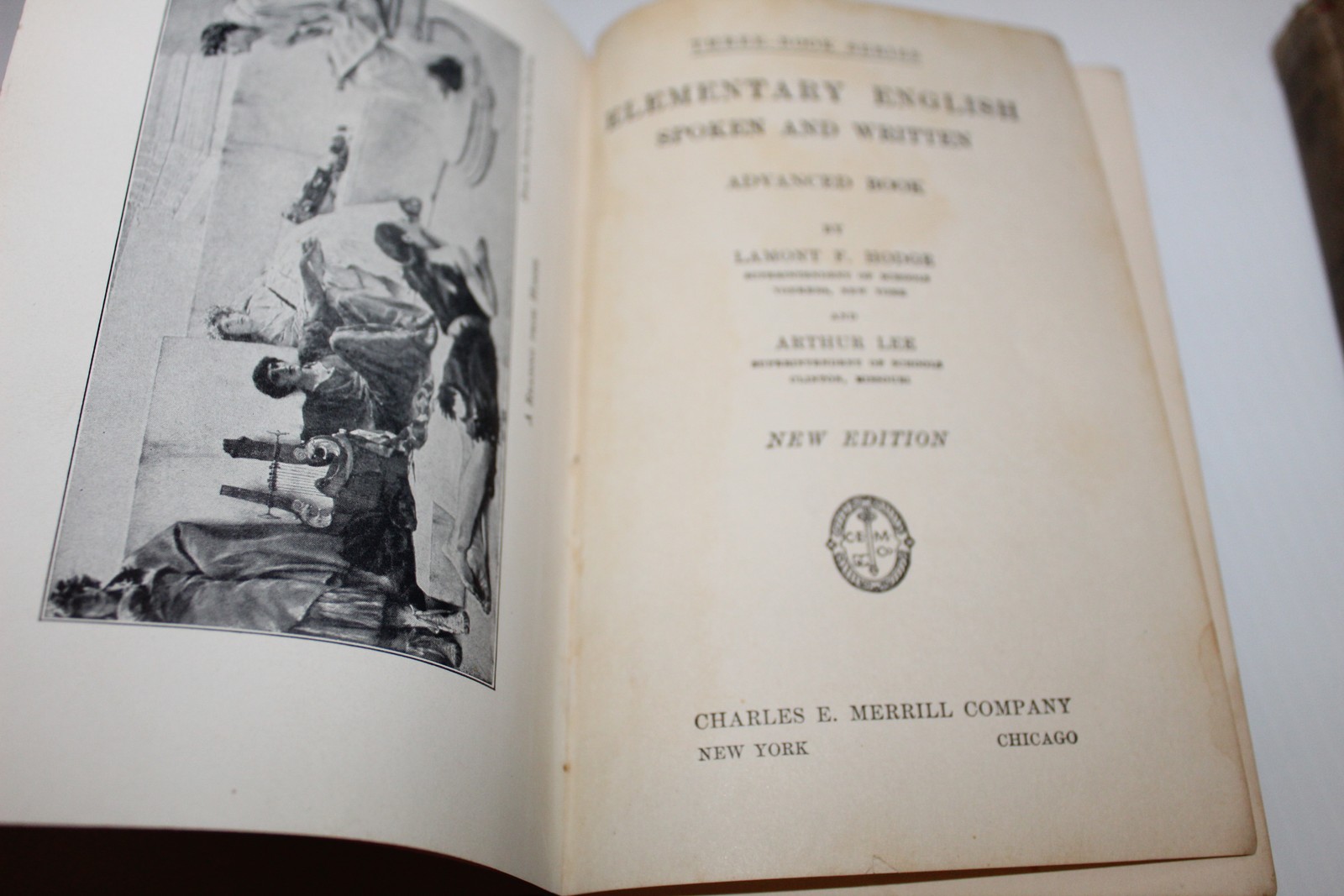Vintage Elementary English Spoken & Written Textbook Set Hodge Lee 1926 1928
