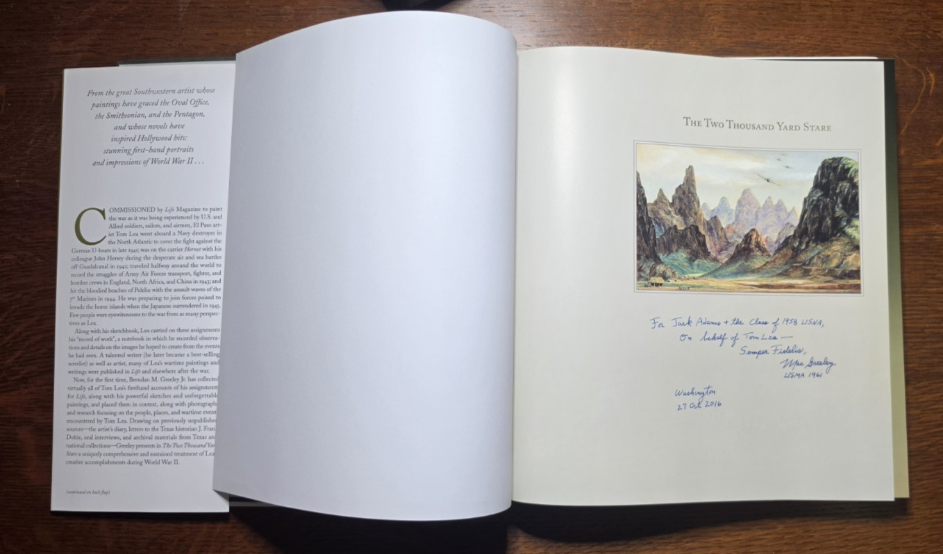 THE TWO THOUSAND YARD STARE : Tom Lea’s World War II – SIGNED, 1st Edtn HC/DJ