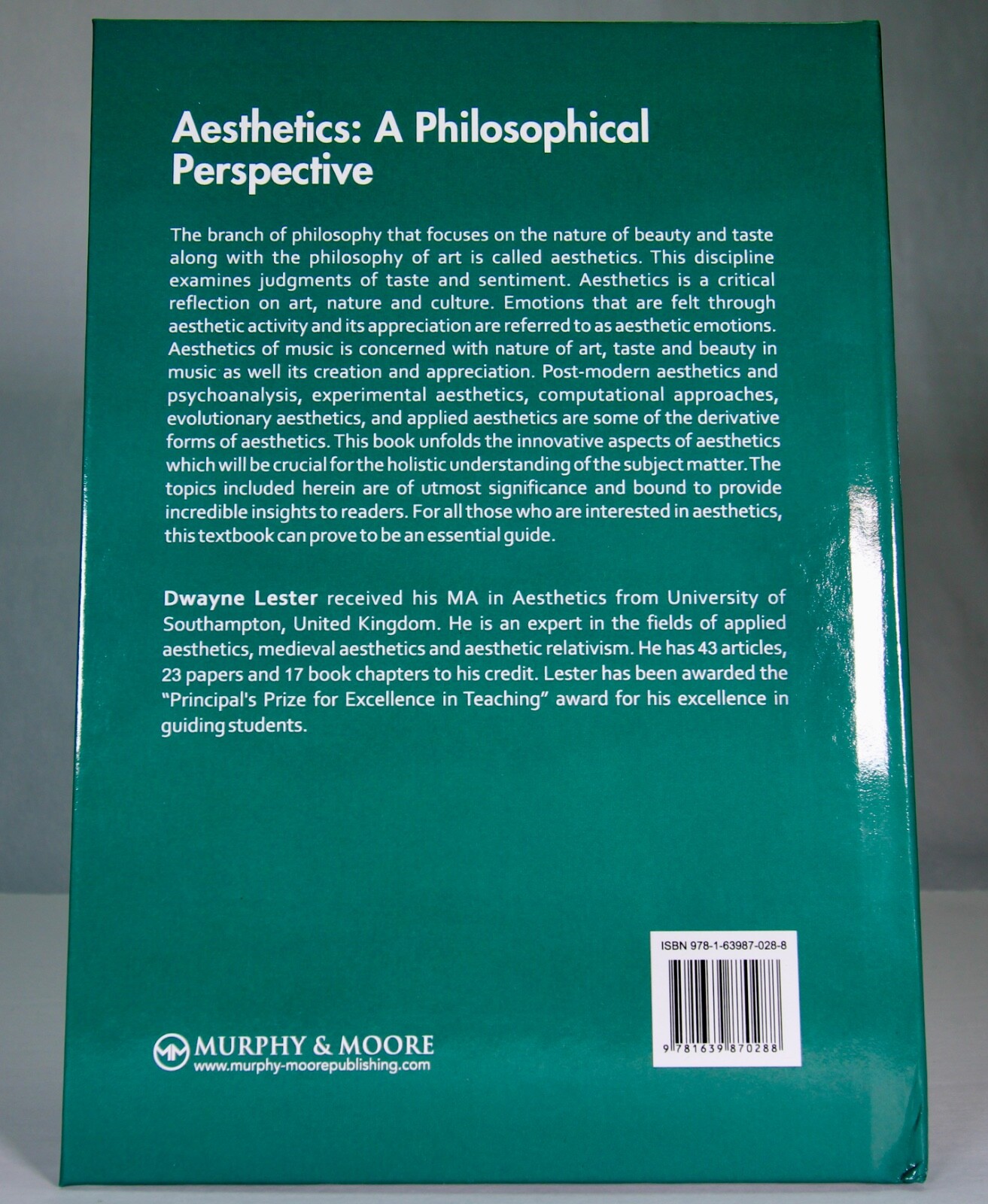 Aesthetics: a Philosophical Perspective by Dwayne Lester (2022, Hardcover)