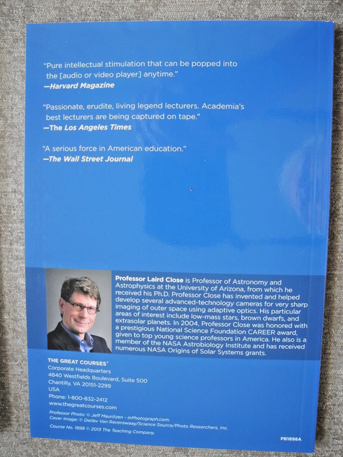 Life in Our Universe/Great Courses 1898/24 lectures/2013