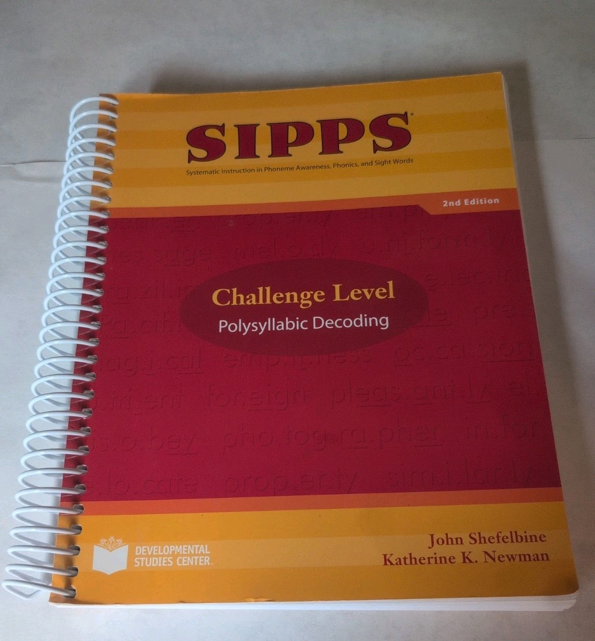 SIPPS Challenge Level Polysyllabic Decoding 2nd Edition Teacher’s Manual – Used