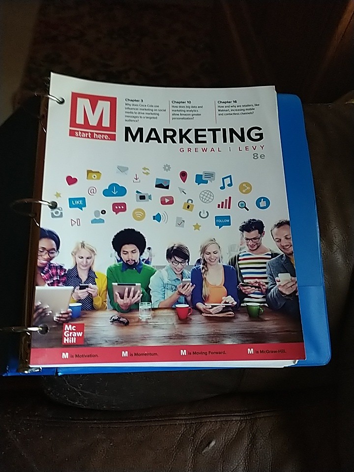 McGraw Hill Marketing 8E Grewal Levy Loose Leaf Edition With Binder