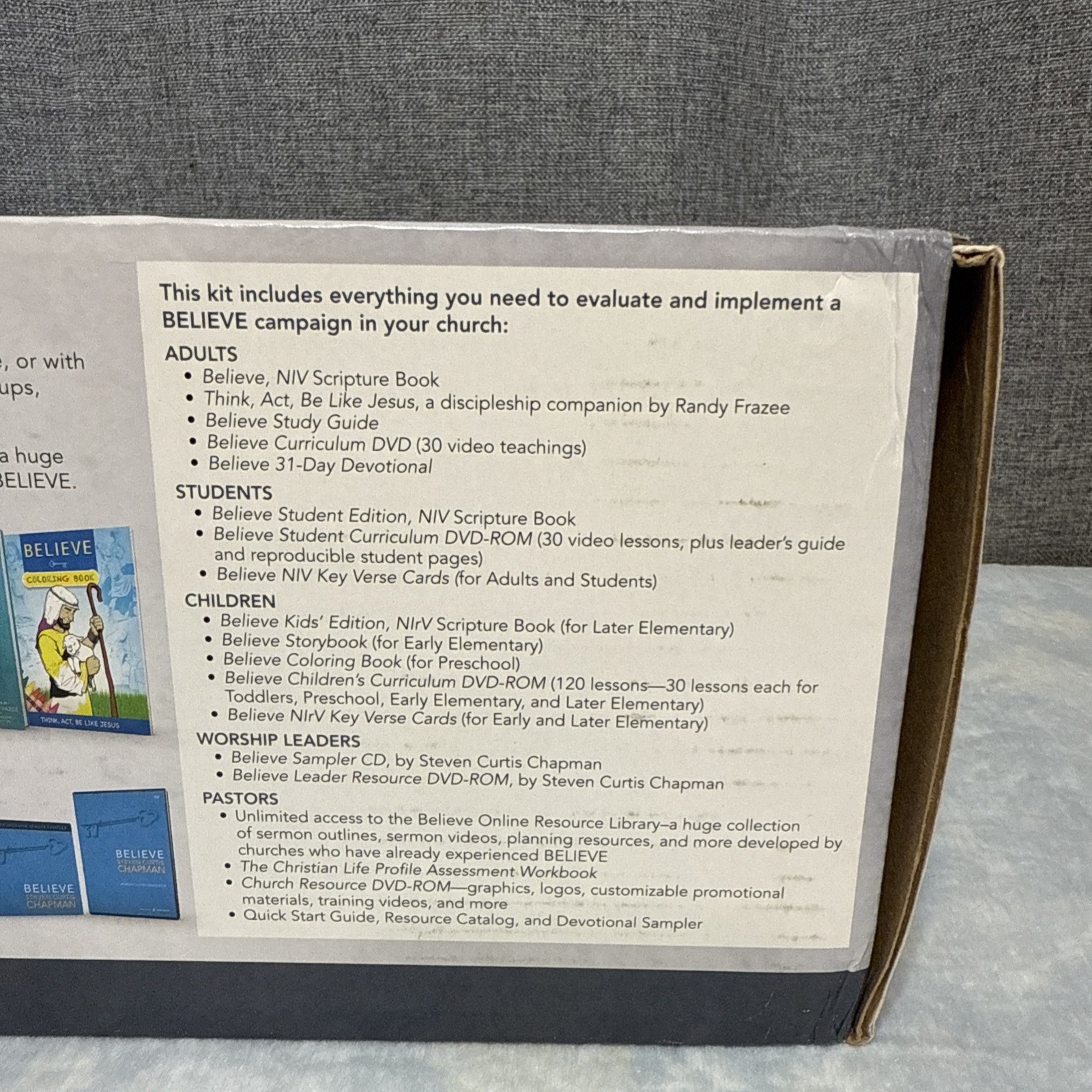 Believe: Church Resource Kit: Living the Story of the Bible – Zondervan NEW