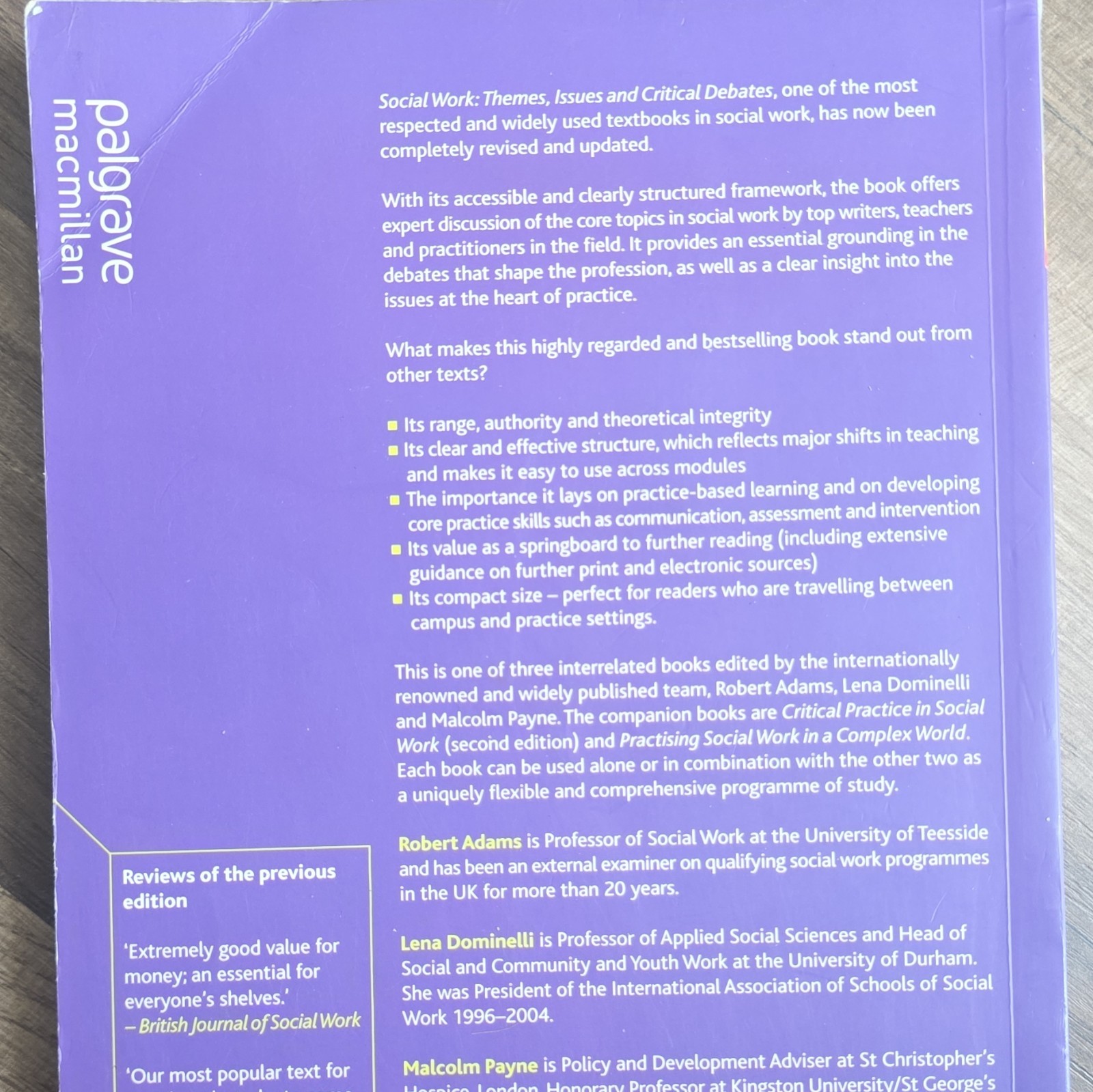 Palgrave Macmillan Social Work: Themes, Issues & Critical Debates Textbook