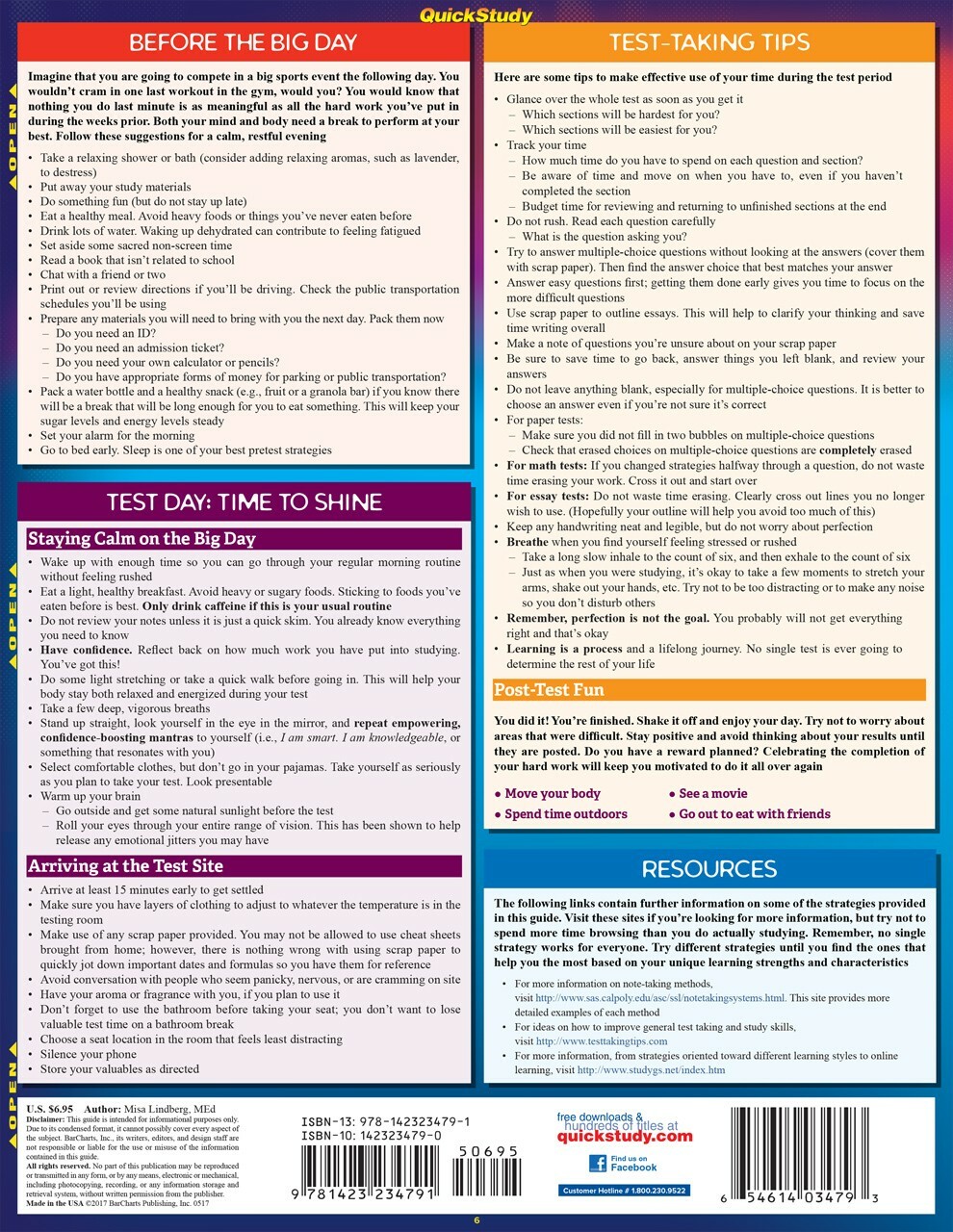 Brand New; QuickStudy | Studying: Tips, Tricks & Hacks Laminated Reference Guide
