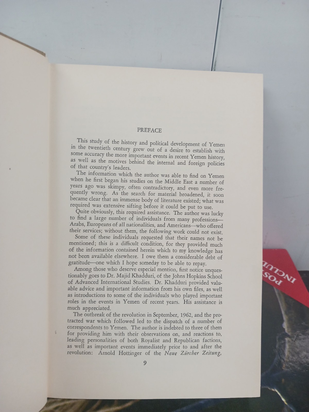MODERN YEMEN 1918-1966 (THE JOHNS HOPKINS UNIVERSITY By Manfred W. Wenner