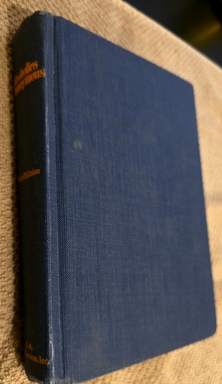 Alcoholics Anonymous HCDJ Third Edition 1983 Many Inscriptions & Hospital Insert