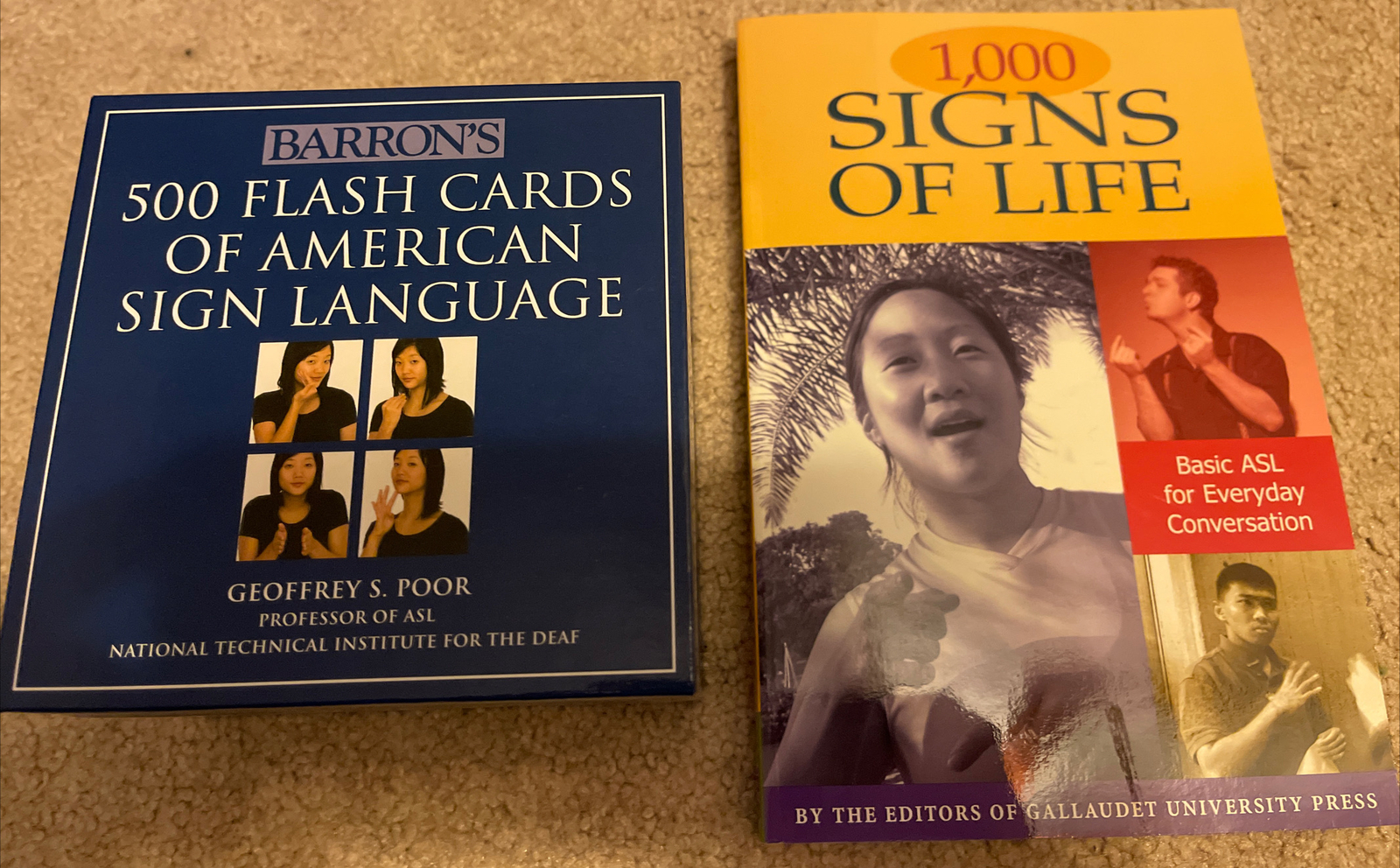500 Flash Cards of American Sign Language With Book, 1,000 Signs Of Life